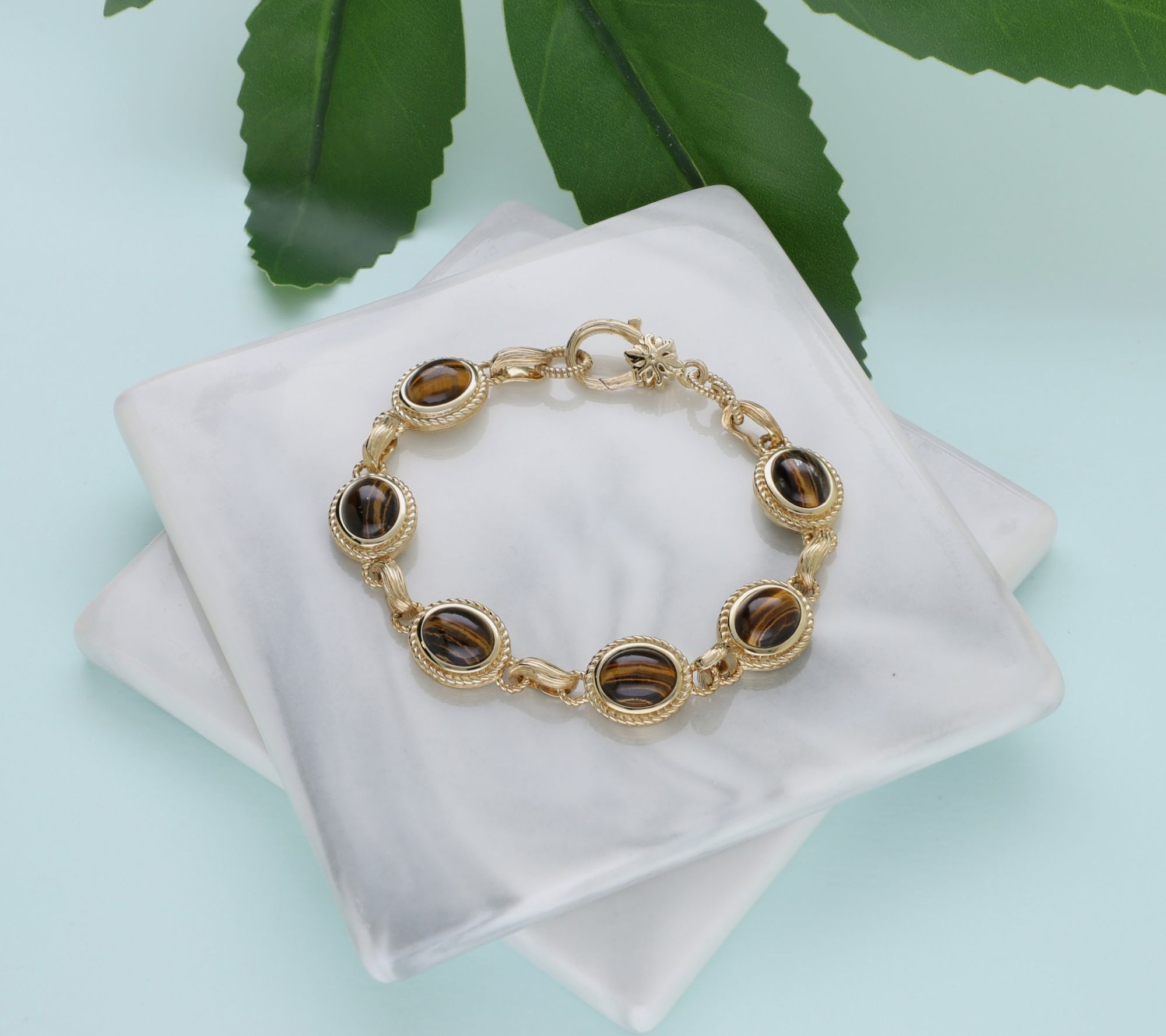 Ariva Sterling Silver Tiger Eye Arden Bracelet