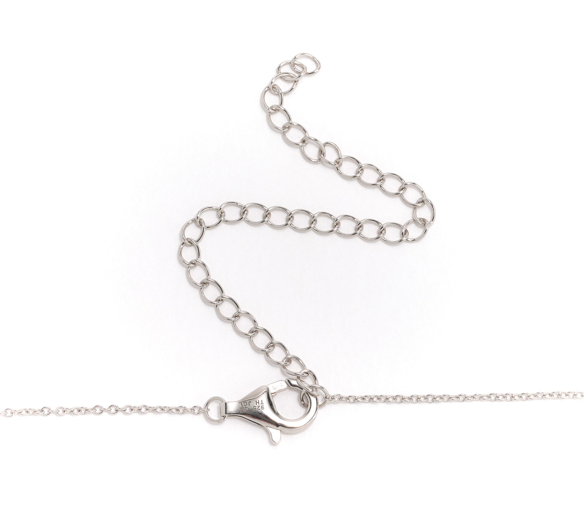 Diamonique x Jennifer Miller Signature Heart Necklace, Sterling Silver