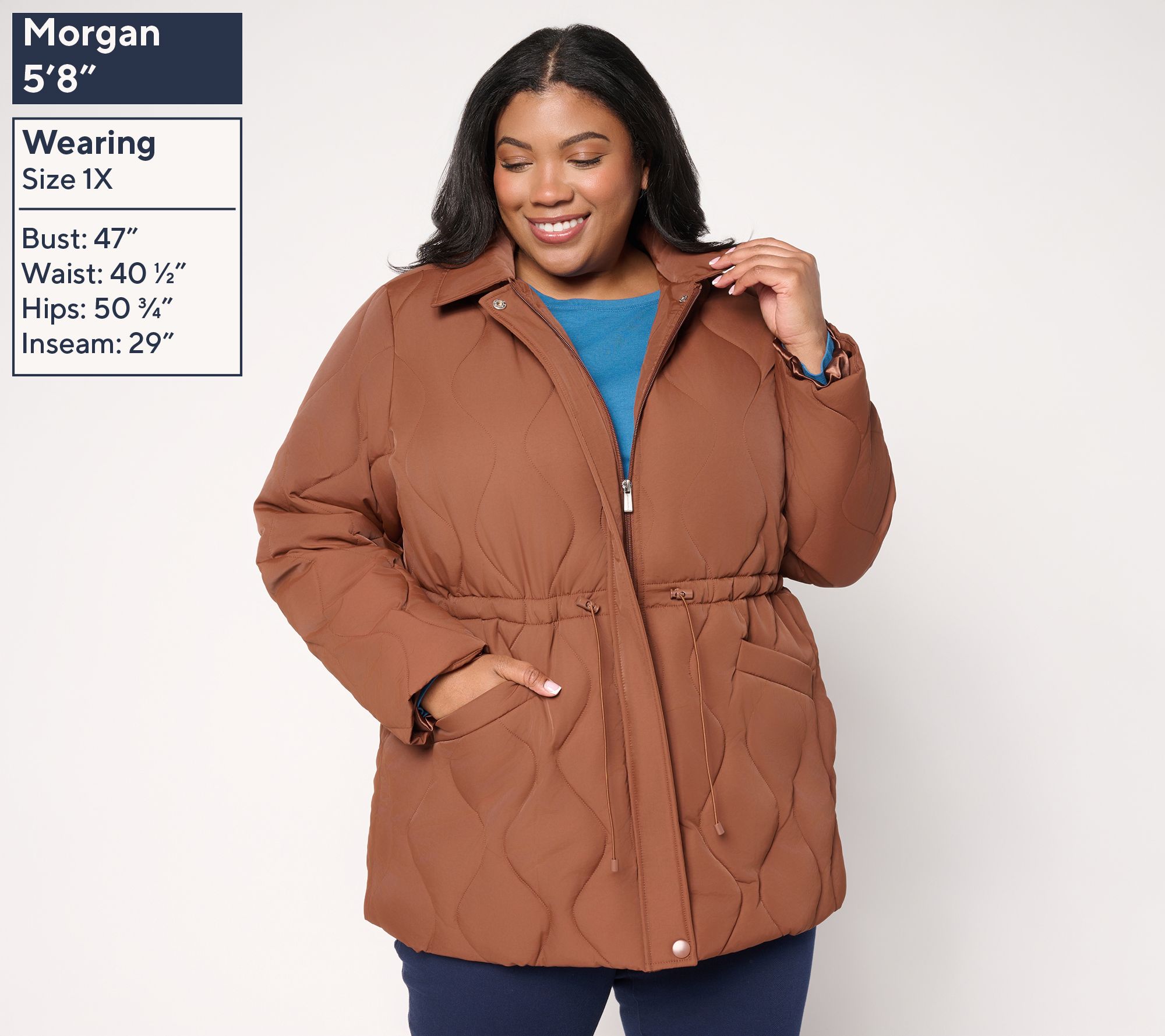 Susan Graver Quilted Cinch Waist Jacket