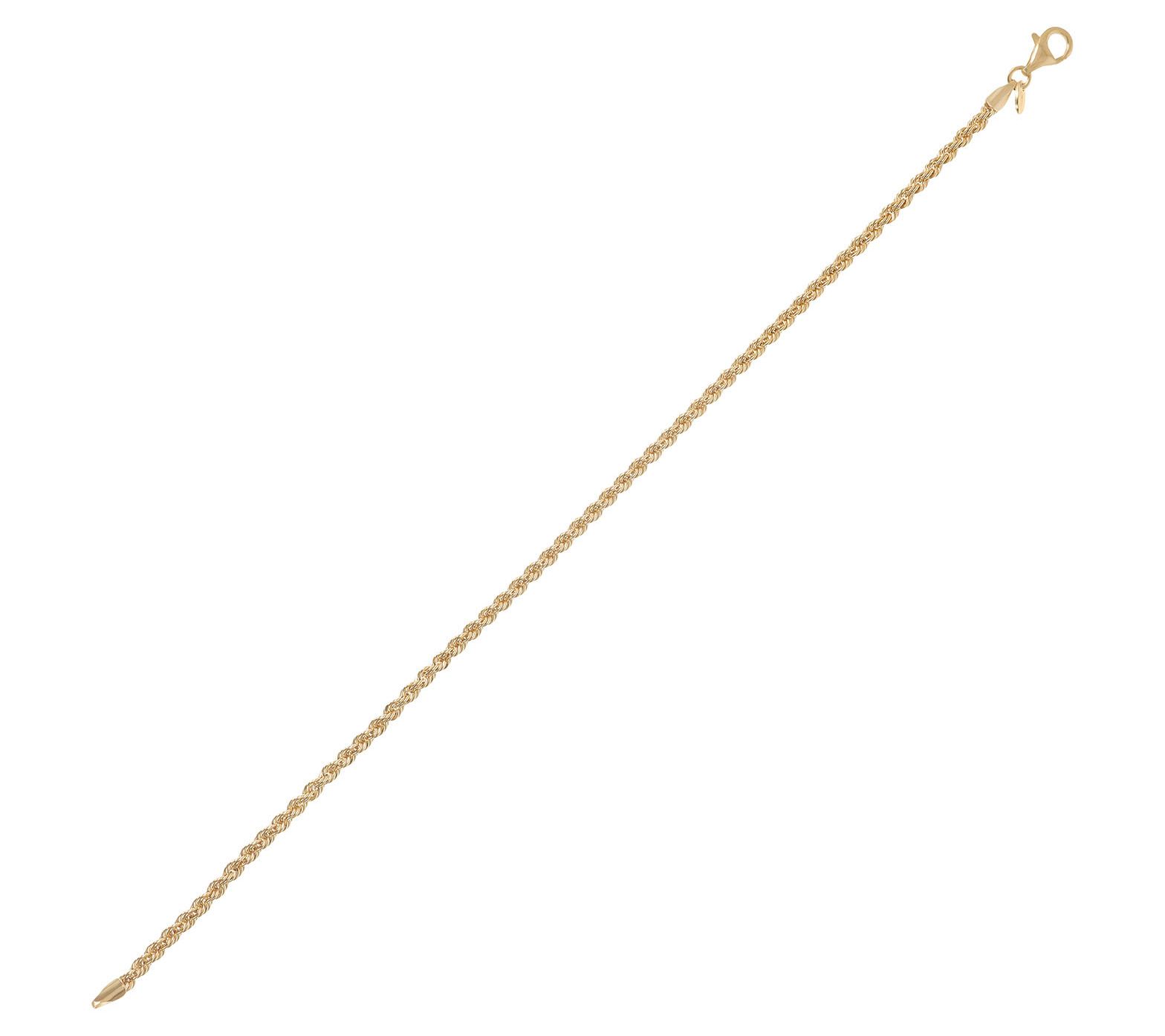 Veronese 18K Clad Rope Chain Ankle Bracelet
