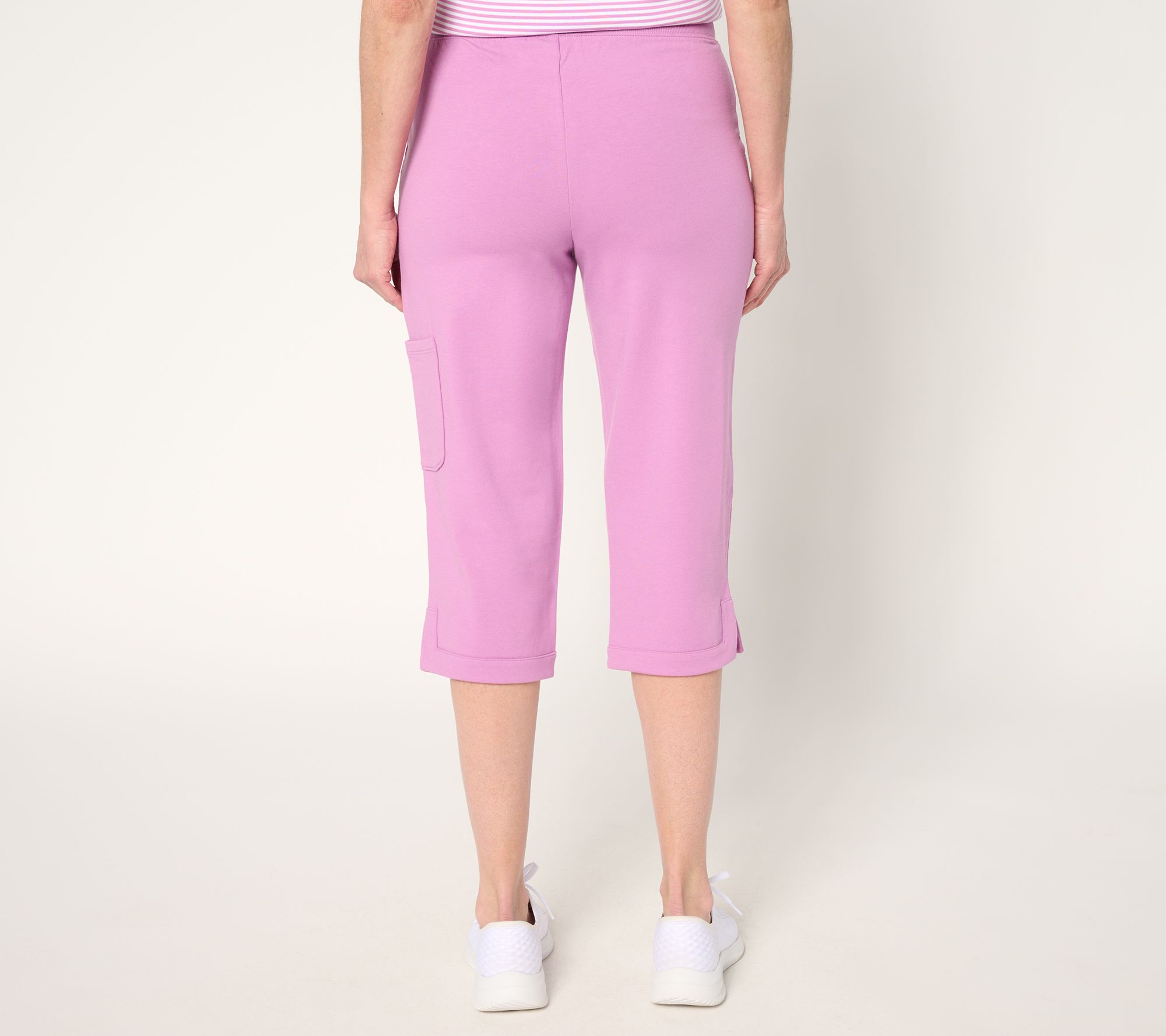 Denim & Co. Active Regular French Terry Straight Leg Capri Pants