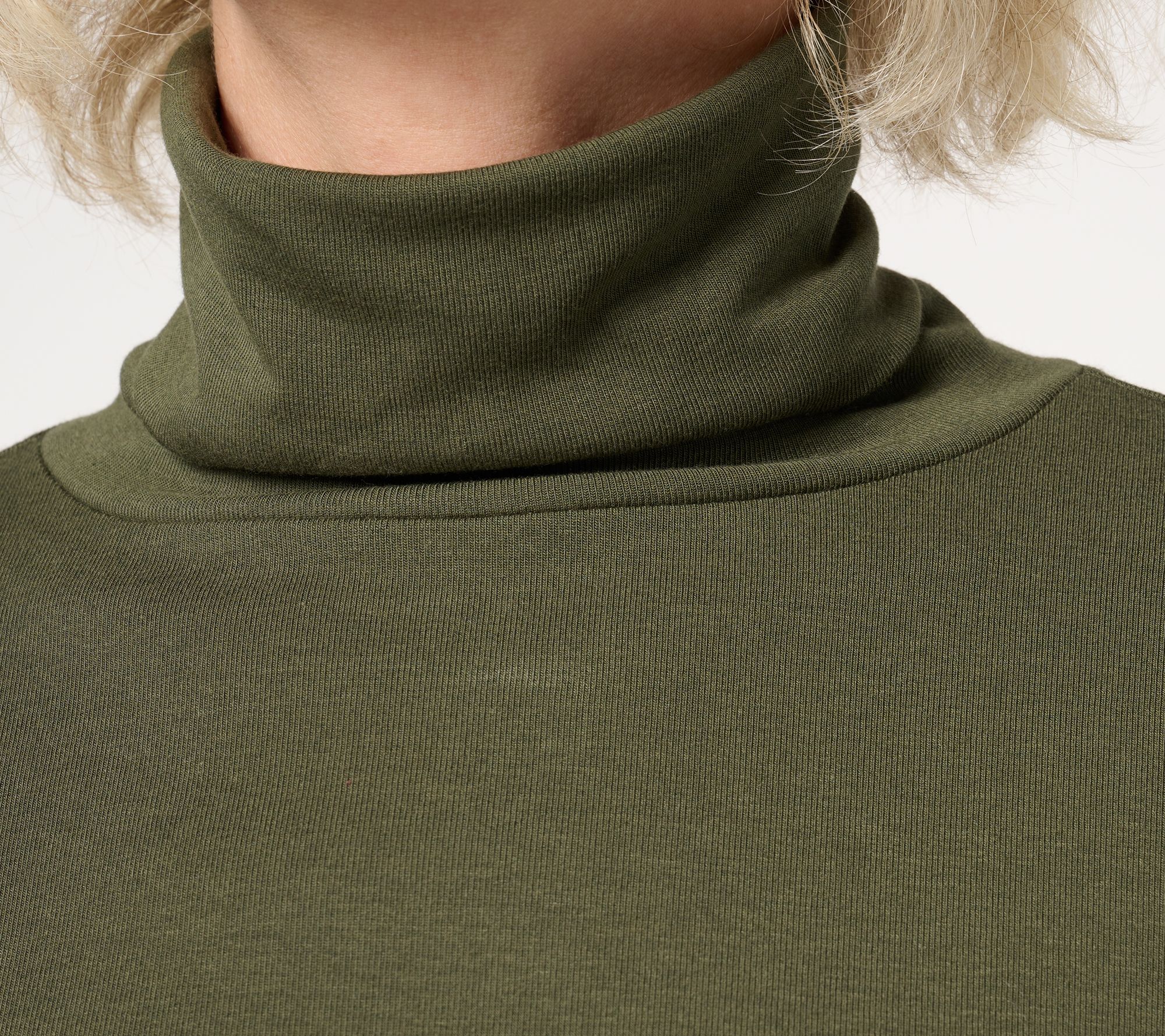 Belle by Kim Gravel TripleLuxe Micro Ribbed Turtleneck