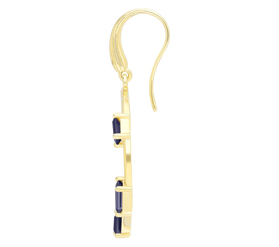 Ariva 18K Gold Clad Iolite Jolie Earrings