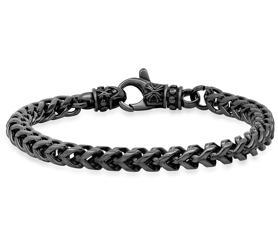 Steel by Design Men's Foxtail Chain Link Bracelet