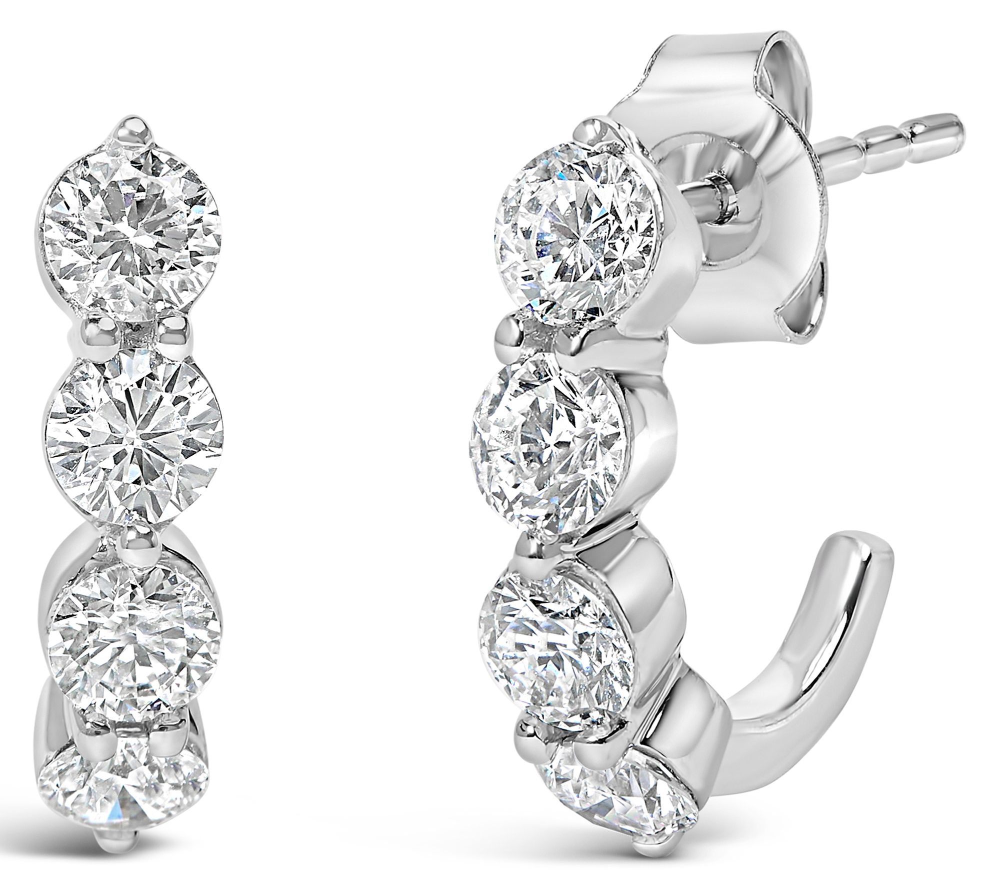 Haus of Brilliance 1.25 cttw Lab Created Diamond Earrings, 14K