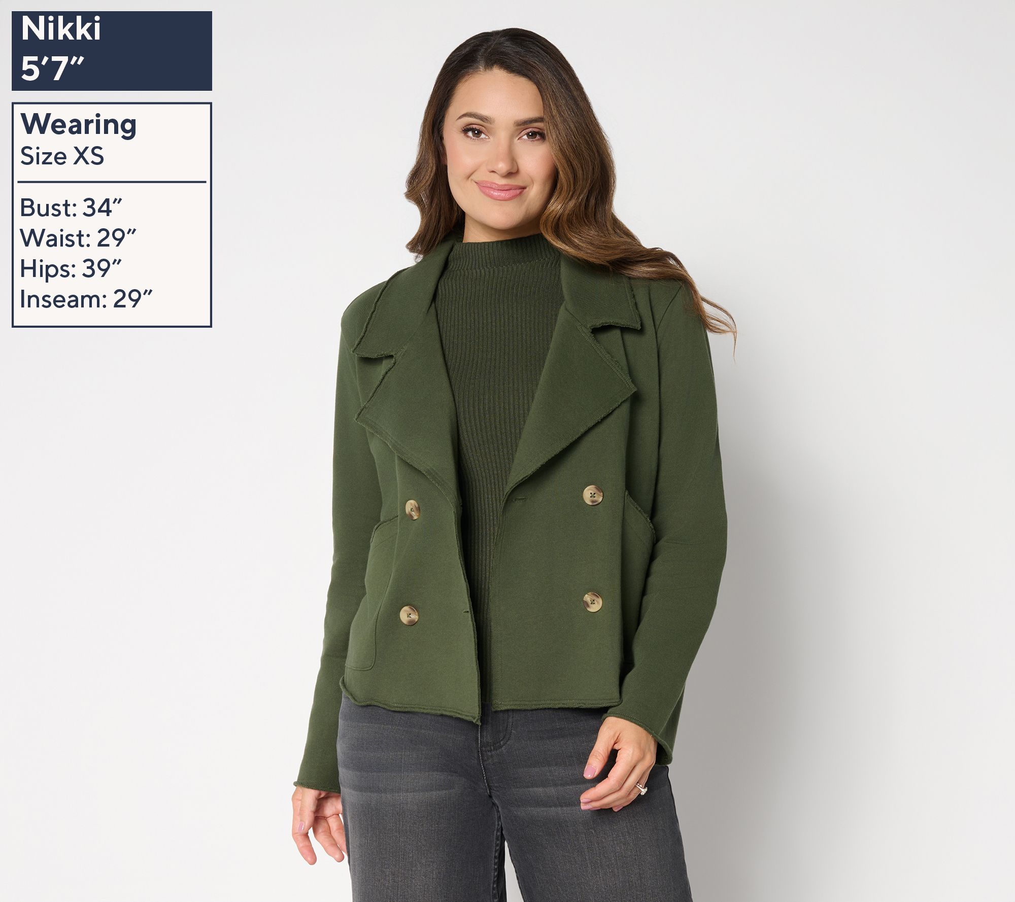 Studio Park x Amy Stran Double Breasted French Terry Jacket