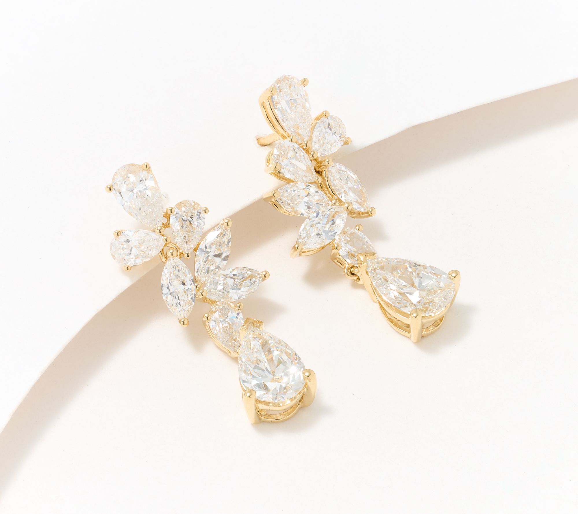 Effy Lab Grown Diamond Statement Drop Earrings, 14K Gold