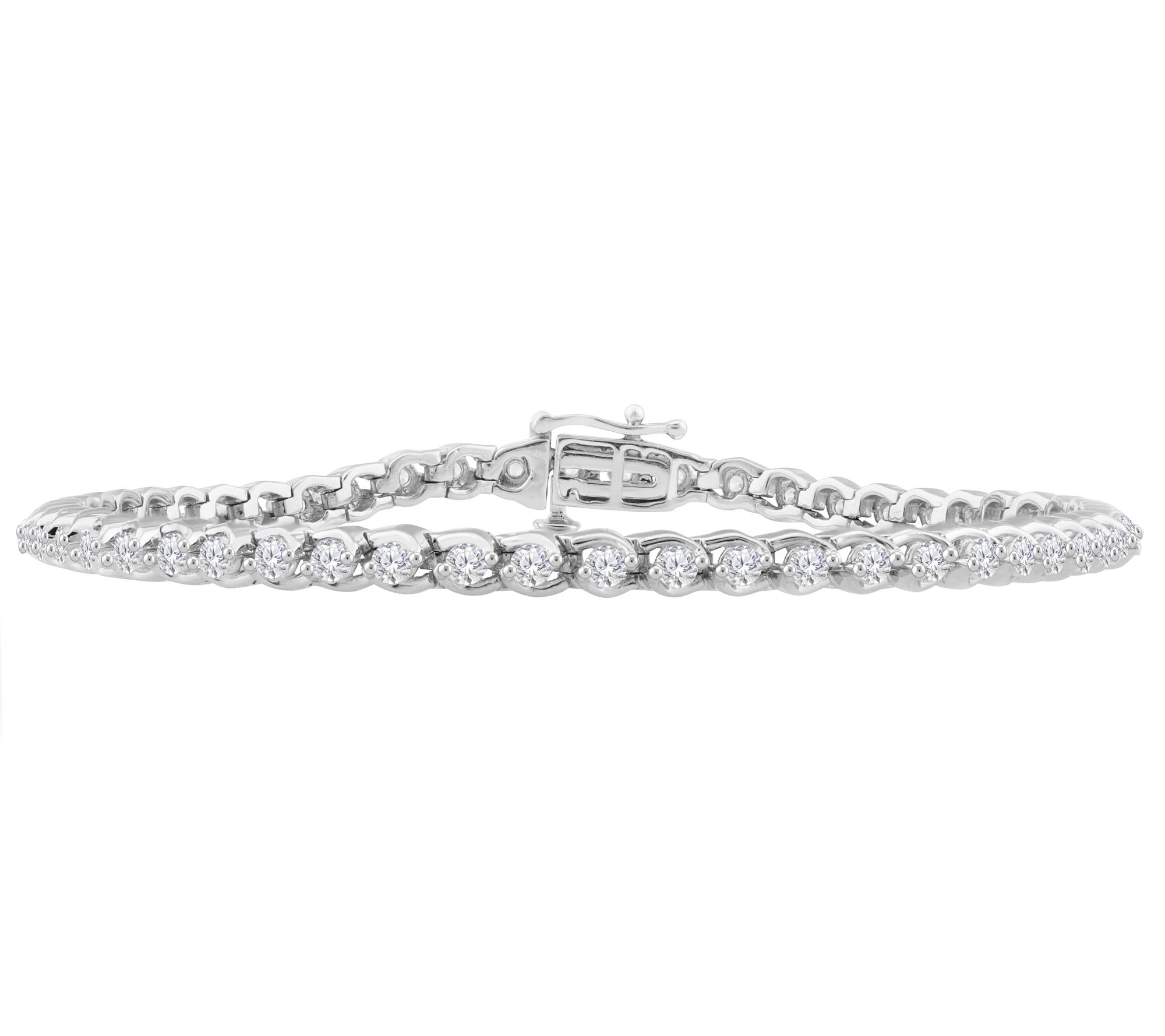 Affinity 2.00 cttw Diamond Tennis Bracelet, 14 K White Gold