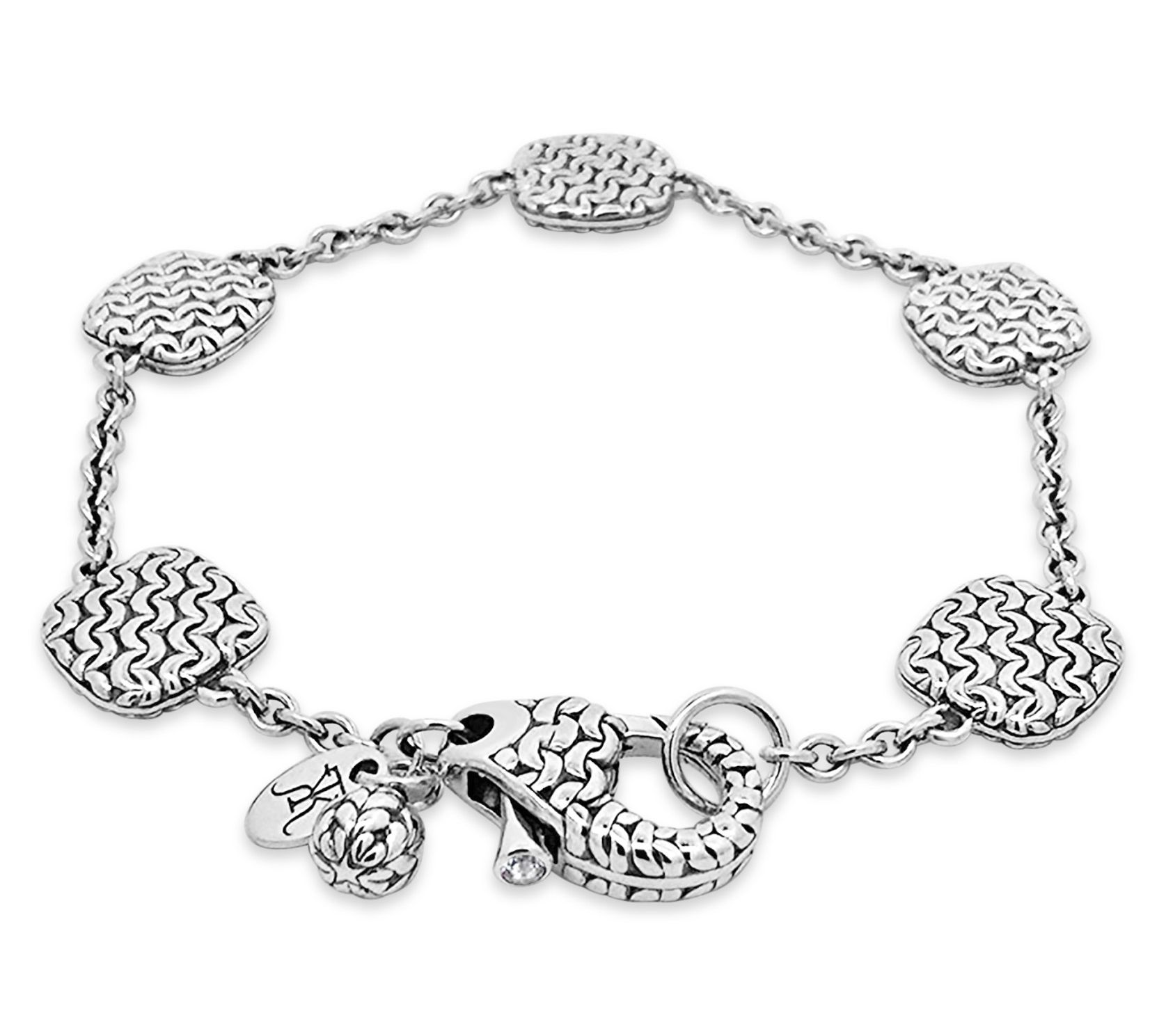 Tiffany Kay Studio Sterling Silver Purl Knit Station Bracelet