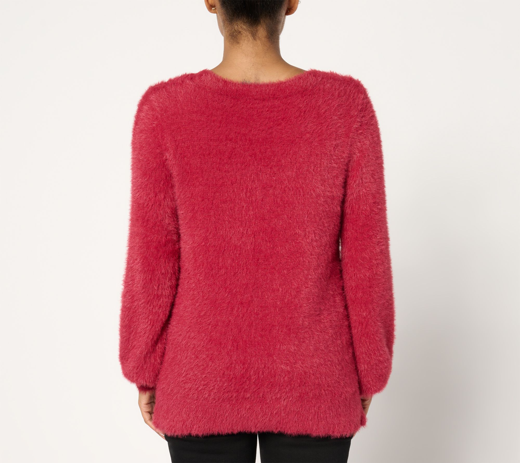 Jingle Belles by Kim Gravel Eyelash Yarn Sweater