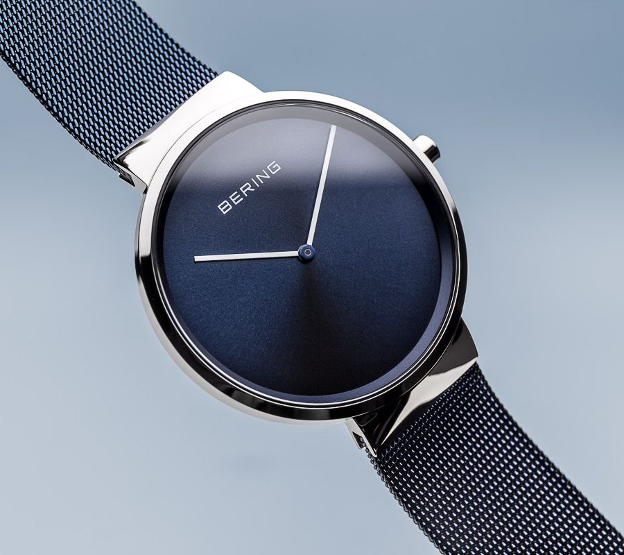 Bering Unisex Blue Stainless Milanese BraceletWatch