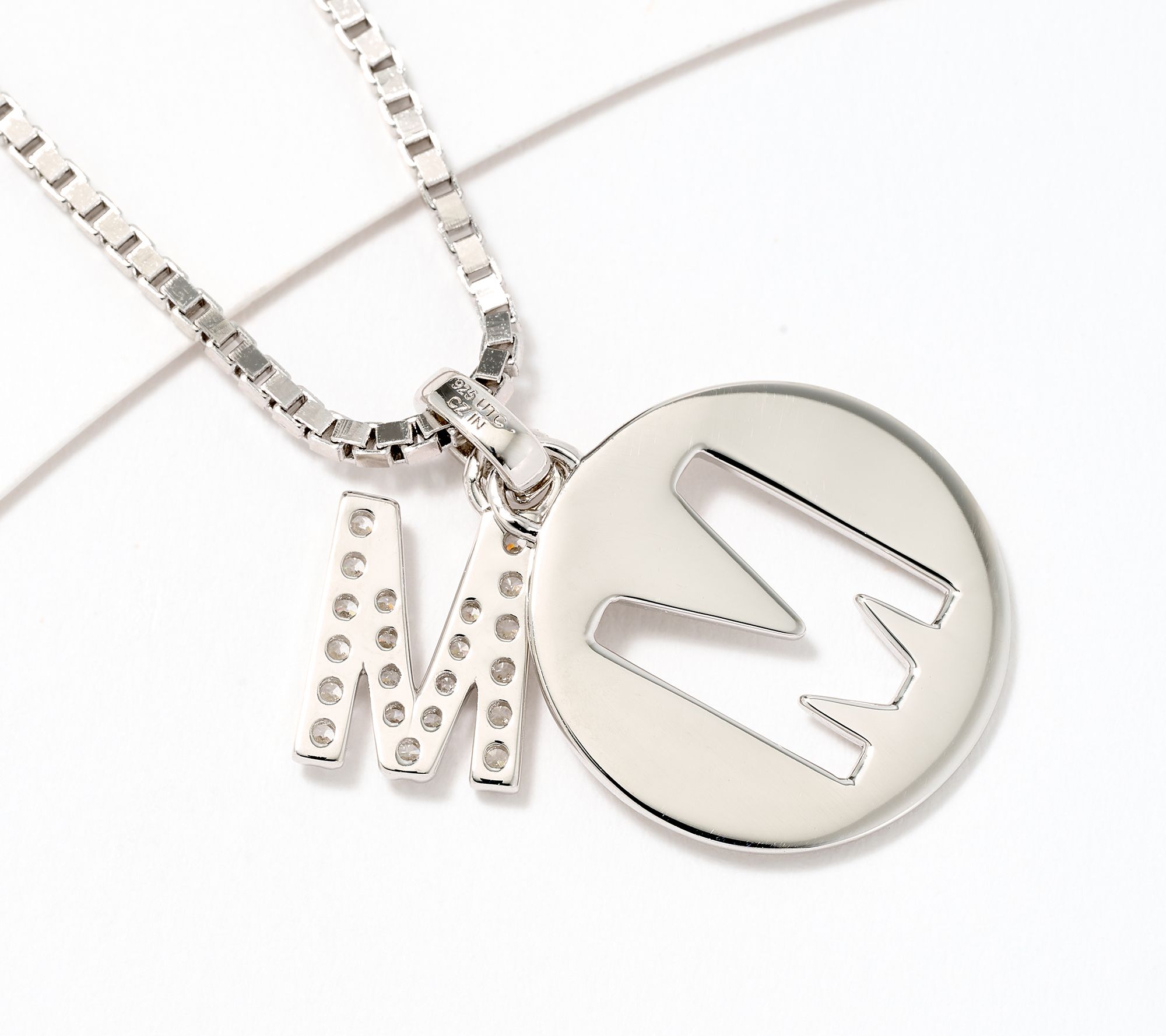 Diamonique x Kathy Levine Cut It Out Necklace, Sterling Silver