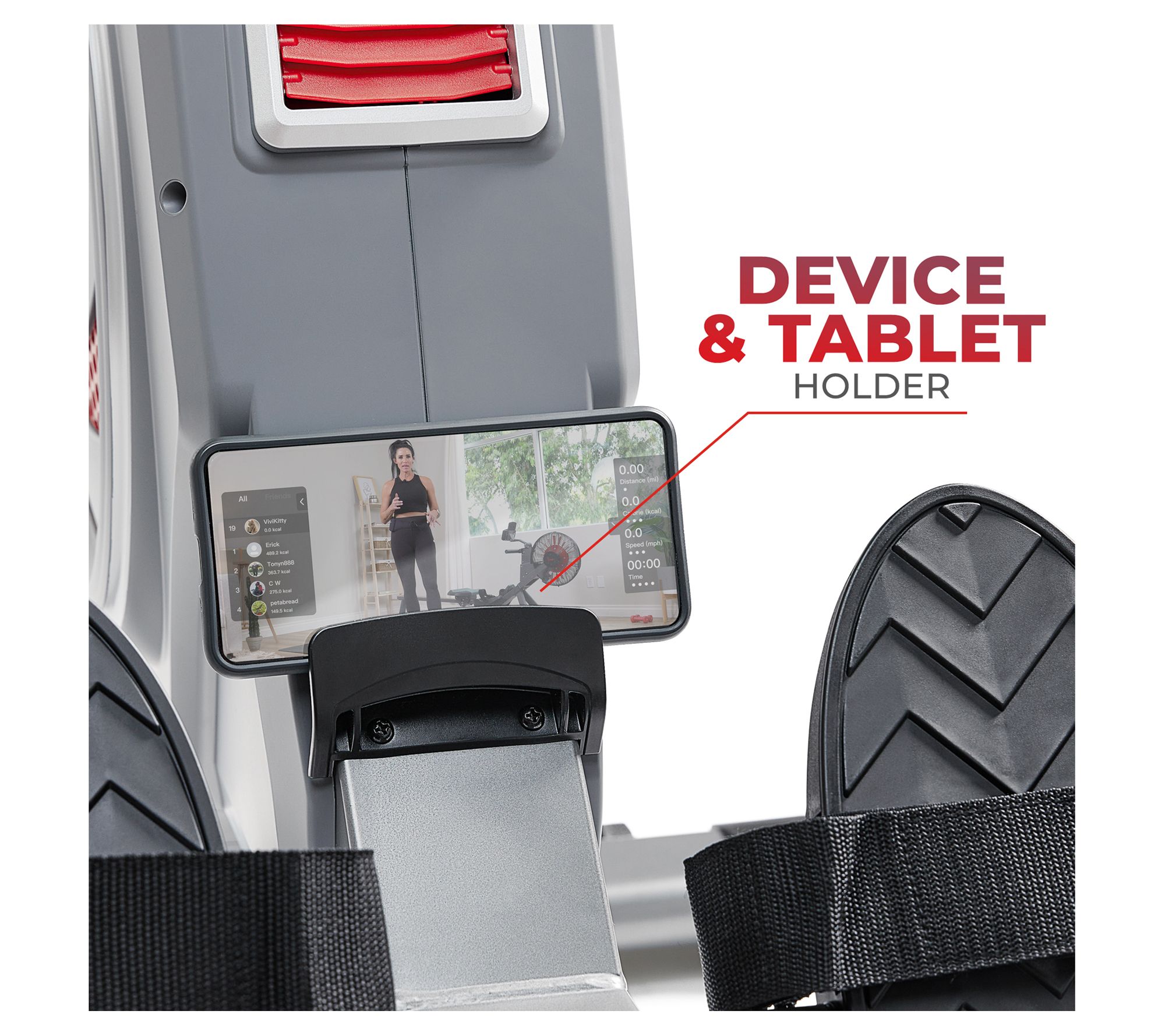 Sunny Health & Fitness Dynamic Air Rower w/ Sun nyFit App