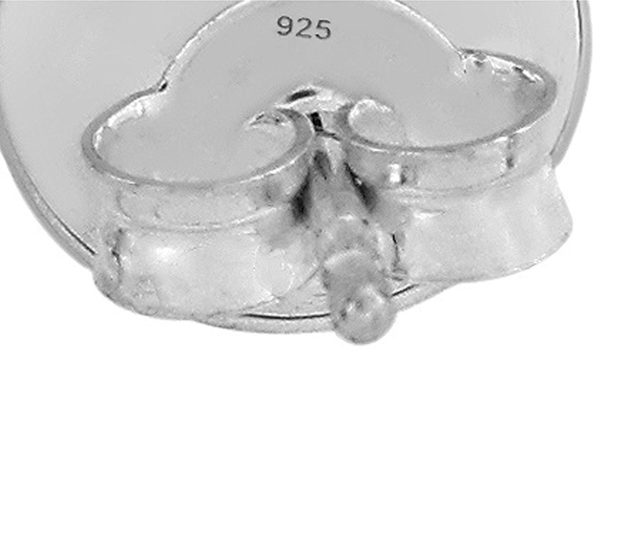 Diamonique Disc Stud Earrings, Sterling Silver