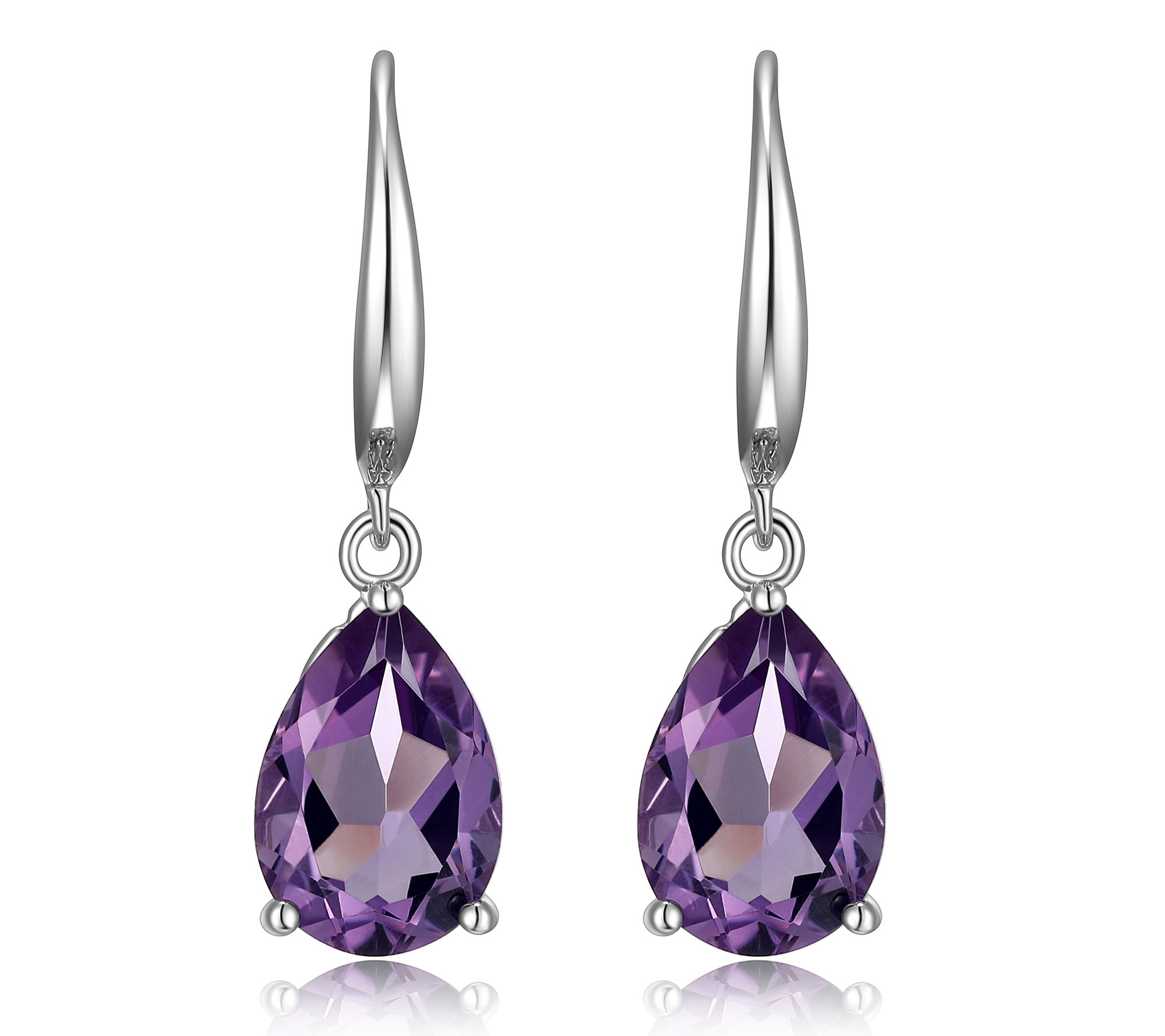 Affinity Gems 3.60 cttw Amethyst Dangle Earrings, Sterling