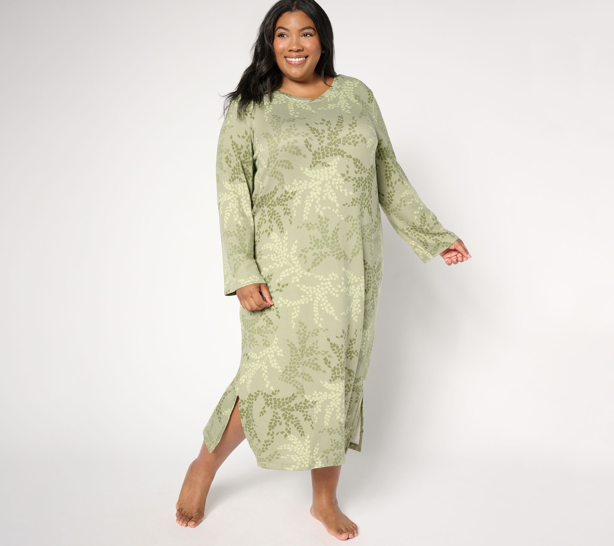 Stan Herman V-Neck Maxi Lounge Dress