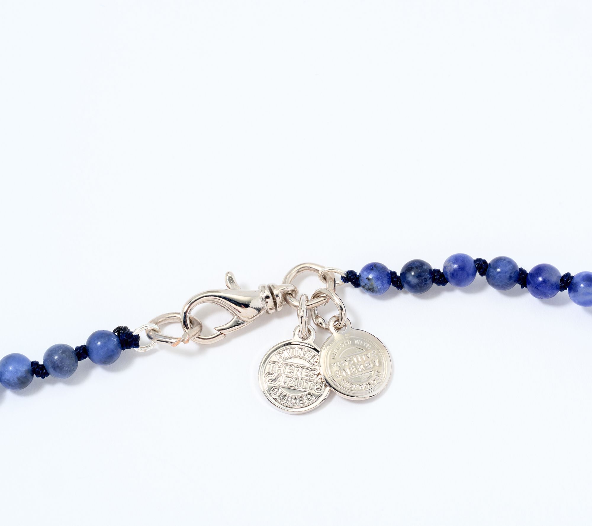 Divinely Guided by Theresa Caputo Sodalite Hand-Knotted Charm Necklace