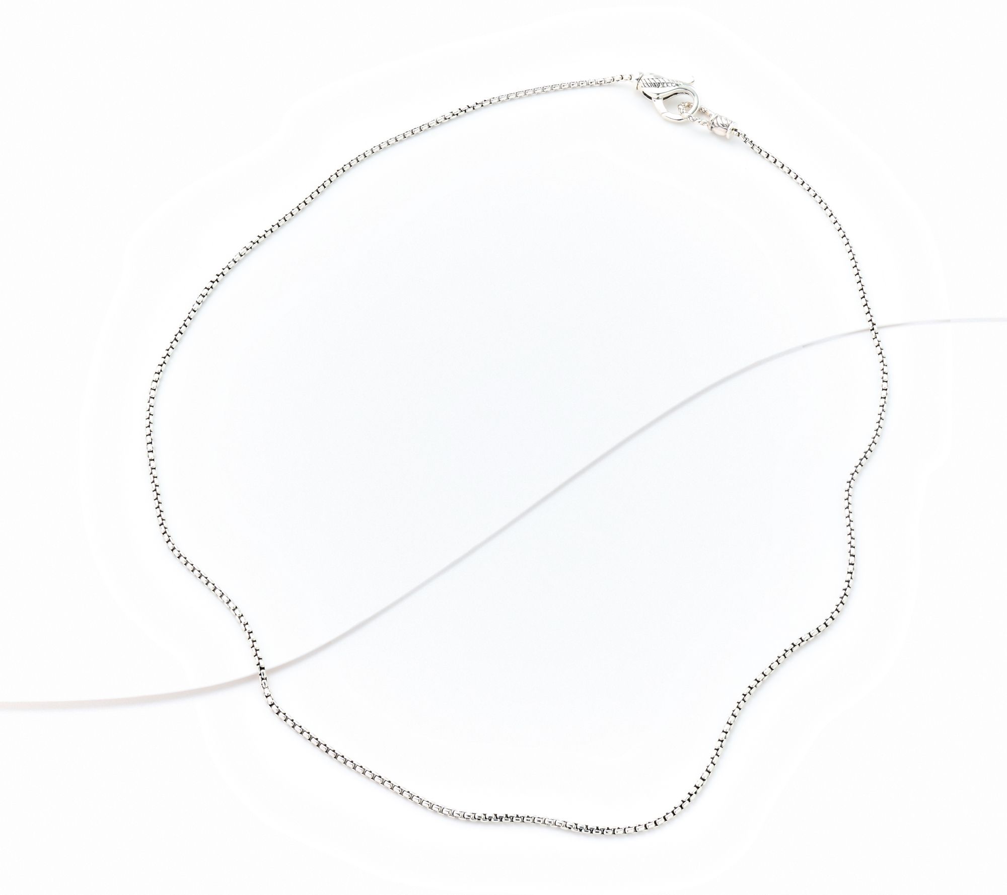 JAI Sterling Silver 1.6mm Baby Box Chain 18