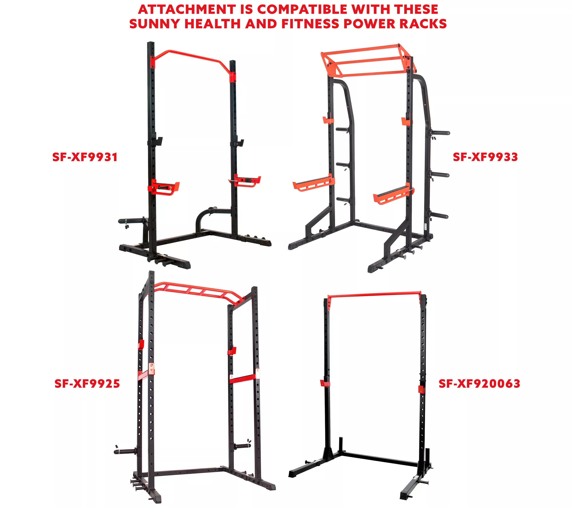 Sunny Health Fitness J-Hook Set For Racks / Cag es SF-XFA007