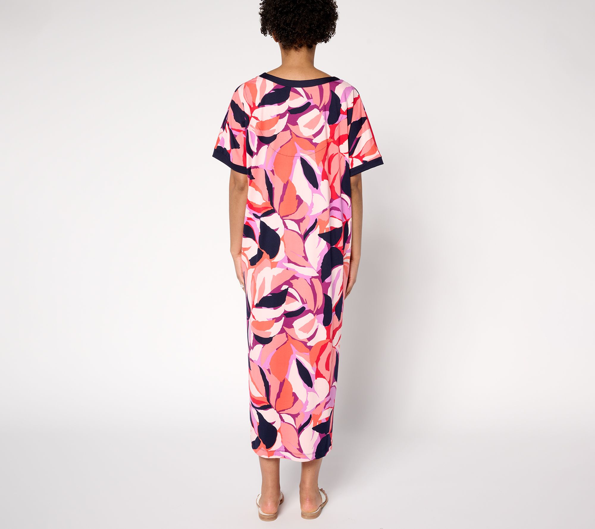 Stan Herman Palm Paradise Peached Jersey Caftan