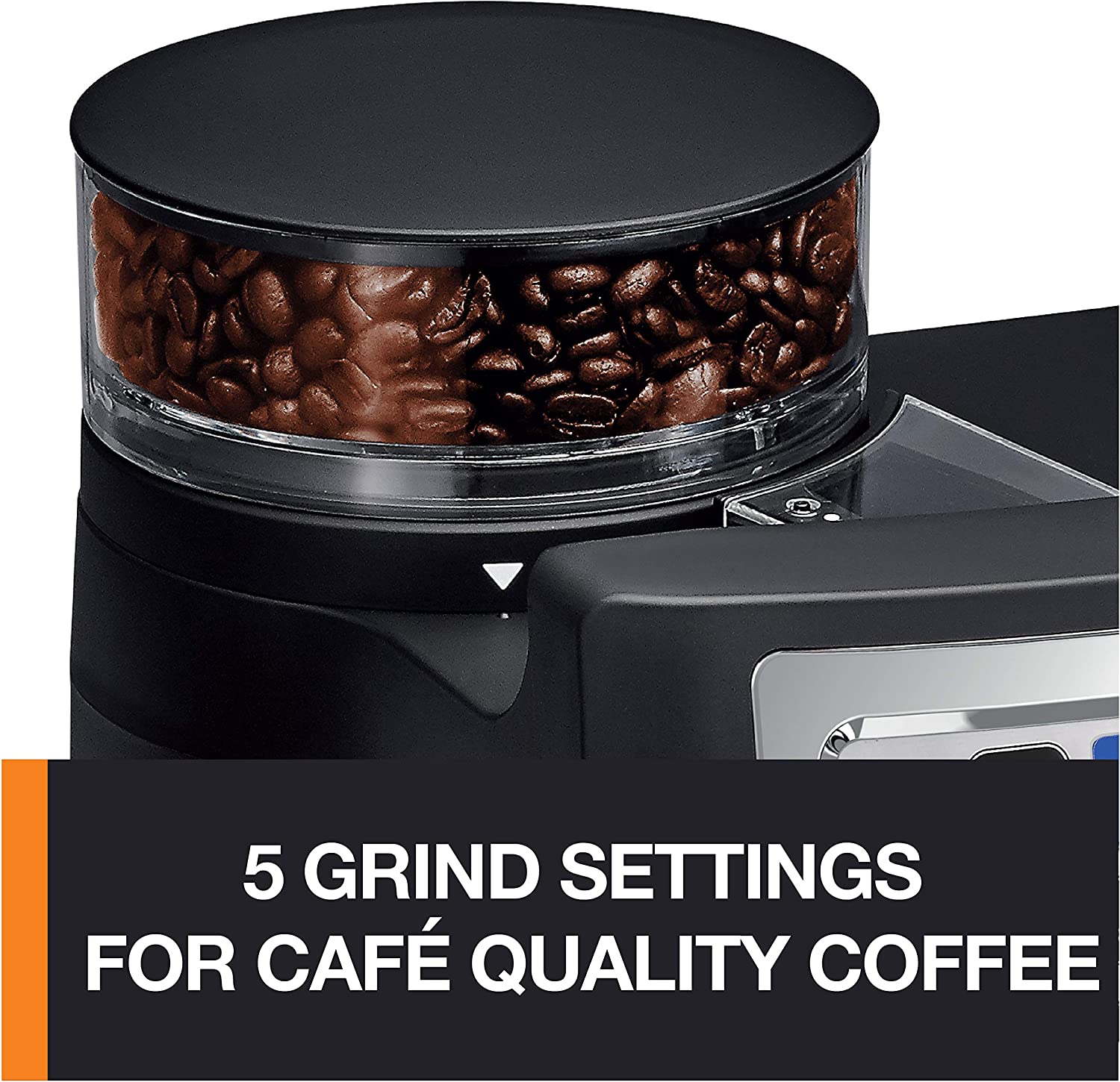 KRUPS Grind and Brew Auto-Start Maker with Builtin Burr Coffee Grinder, 10-Cups, Black