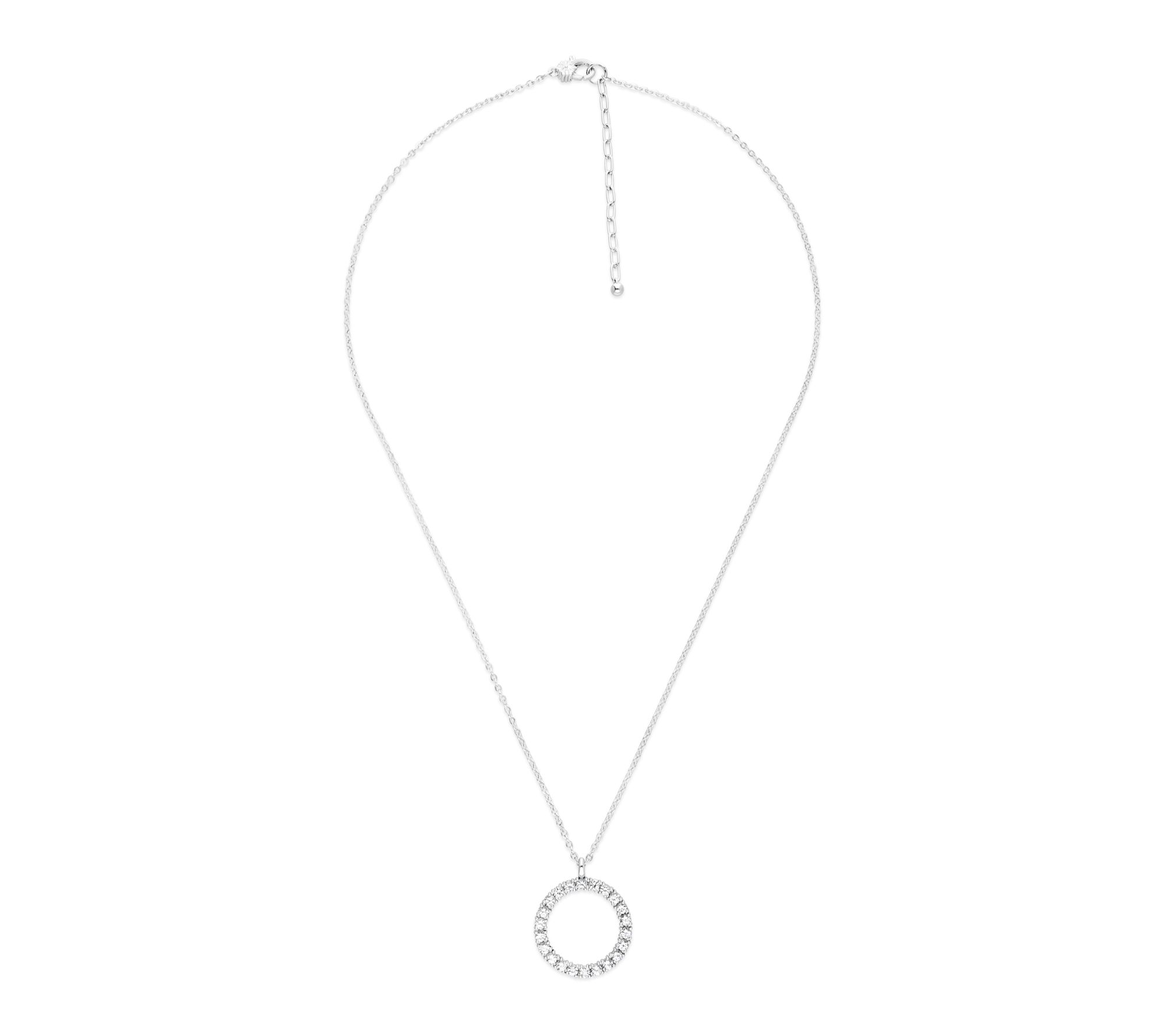 Ariva Sterling Silver White Topaz Cleo Necklace
