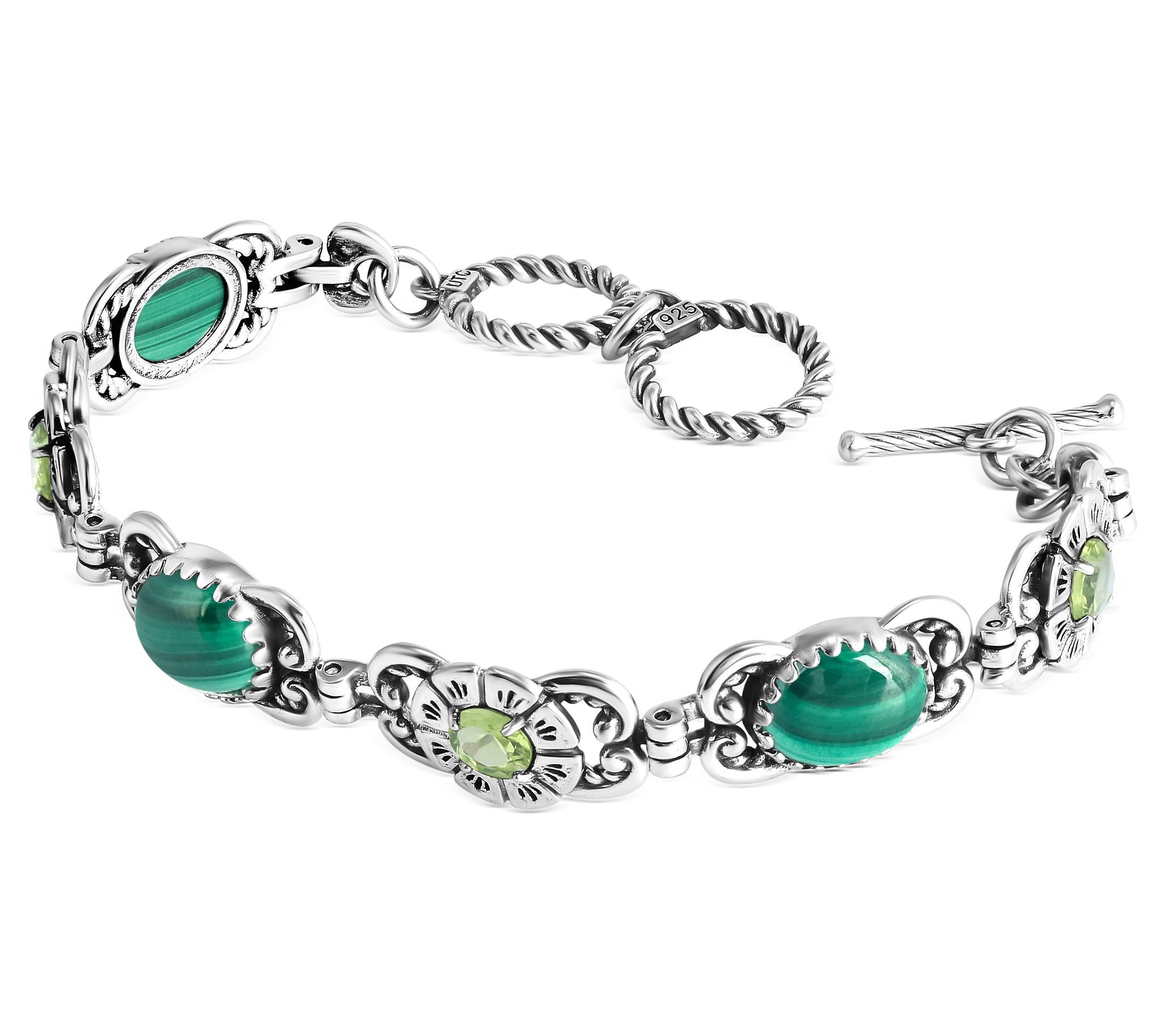 American West Sterling Gemstone Desert Bloom Tennis Bracelet