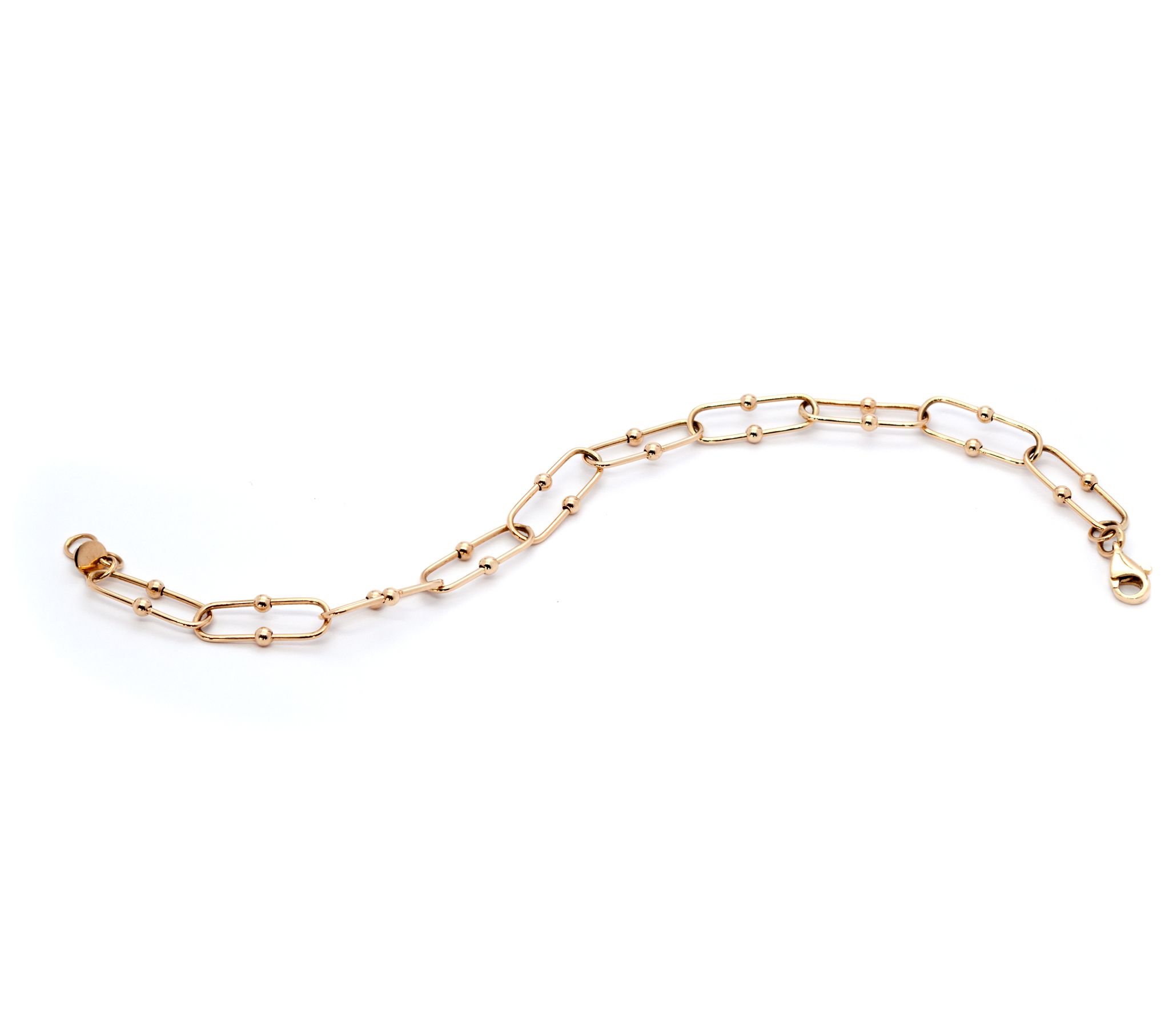 Adi Paz 14K Gold Oval Paperclip Link Bracelet