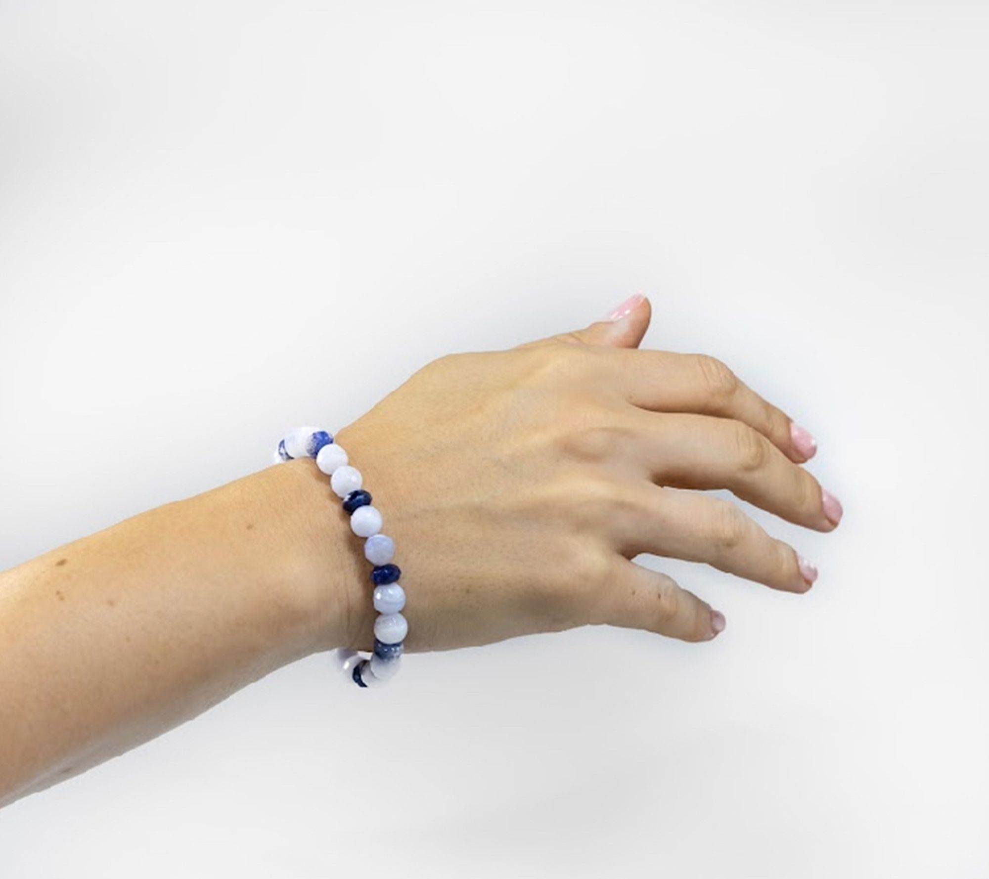 Alkeme STACK-EM Blue Agate & Sodalite Stretch Bracelet