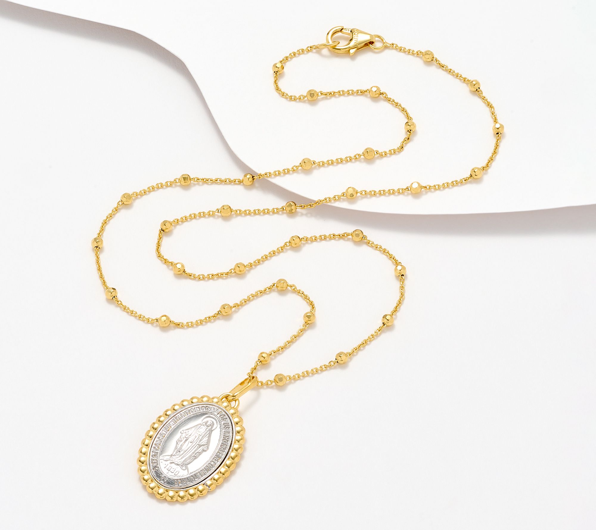 David Markstein Sterling Silver Miraculous Medal Medallion 18