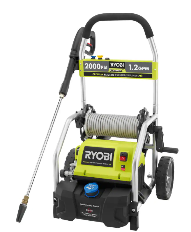 Ryobi ZRRY141900 2,000 PSI 1.2 GPM Electric Pressure Washer