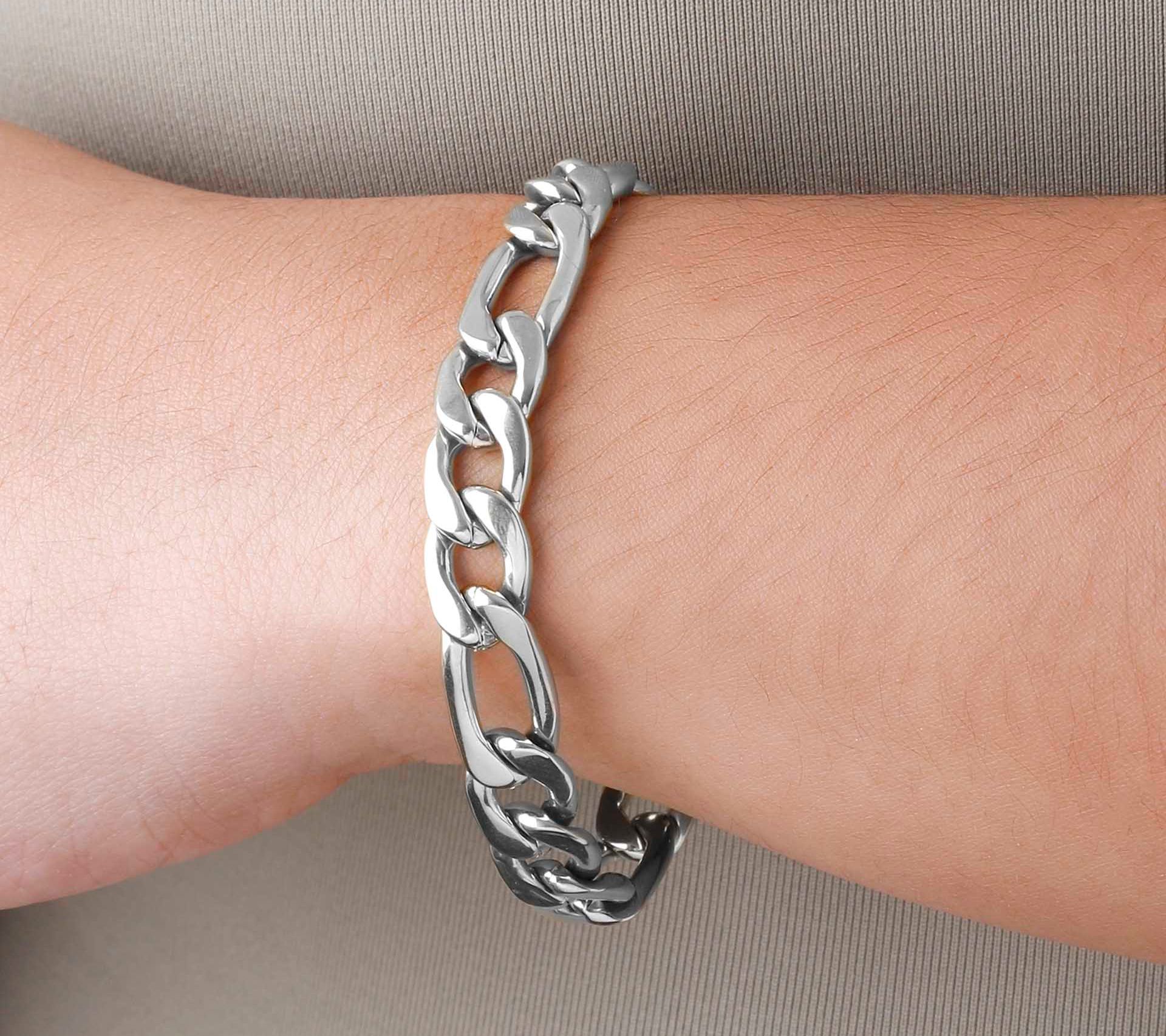 Steel by Design Men's Figaro Link Chain Bracelet