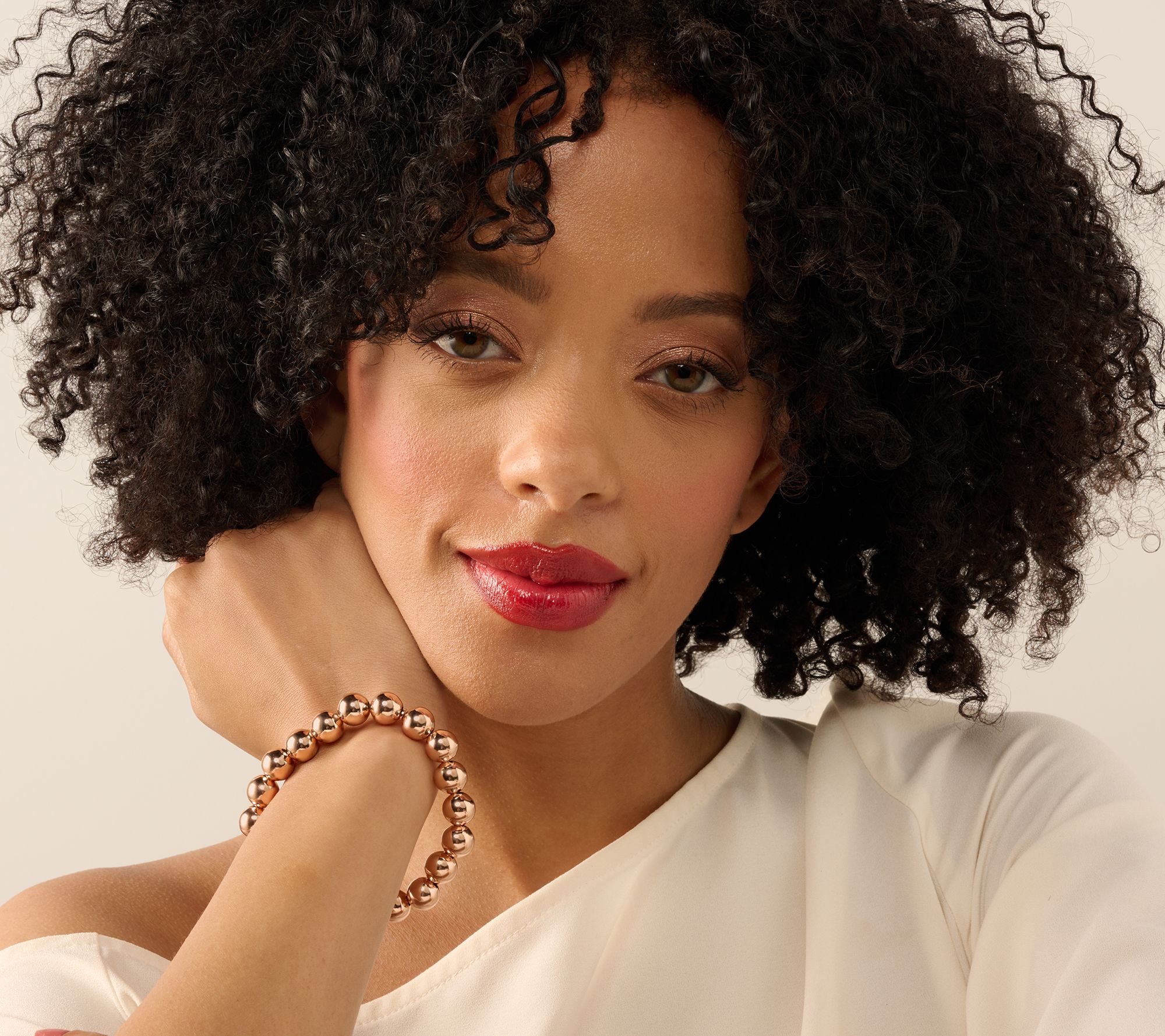 David Markstein Bronze 10mm Beaded Bracelet