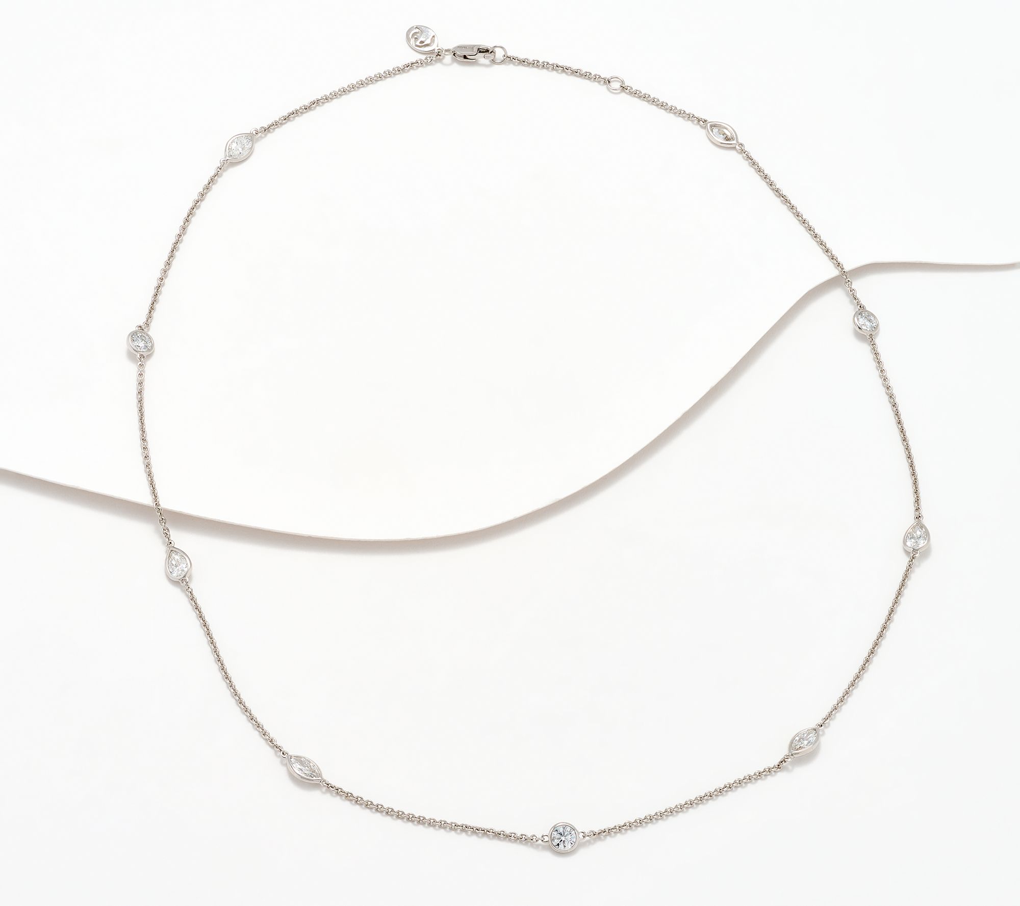 Effy Lab Grown Diamond Station Necklace, 14k Yellow Gold