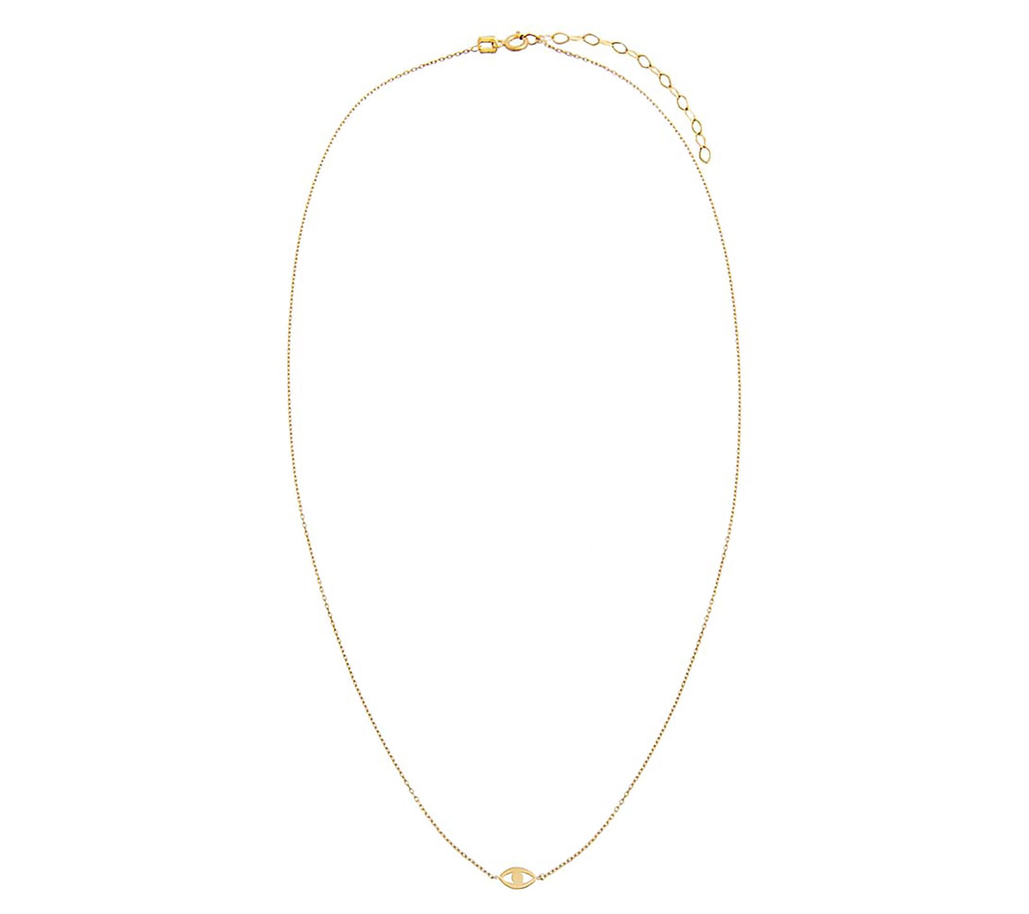 By Adina Eden 14K Gold Mini Evil Eye Necklace