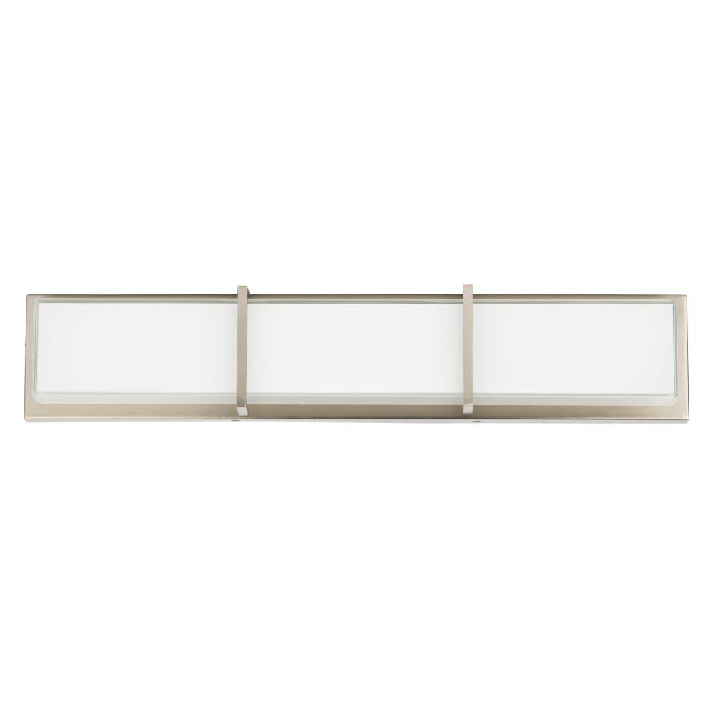 allen + roth Brighton 4-Light Nickel Modern/Contemporary Vanity Light Bar
