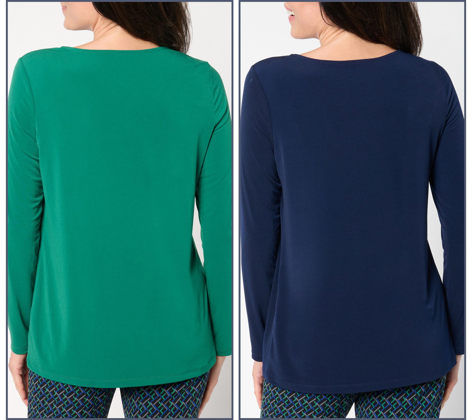 Susan Graver Modern Essentials Set of 2 Liquid Knit Tops