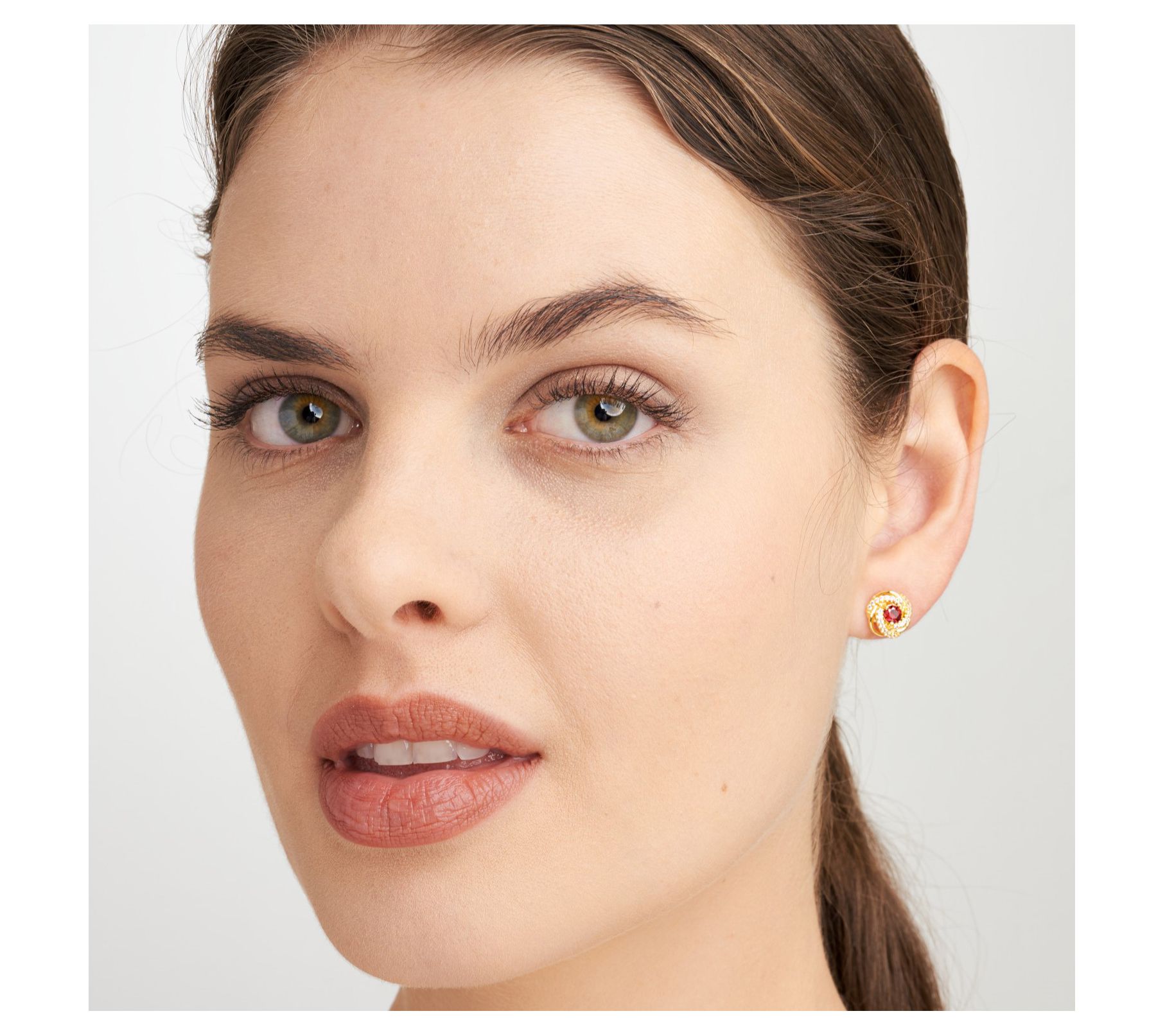 Affinity Gems Birthstone Stud Earrings,18k GoldPlated