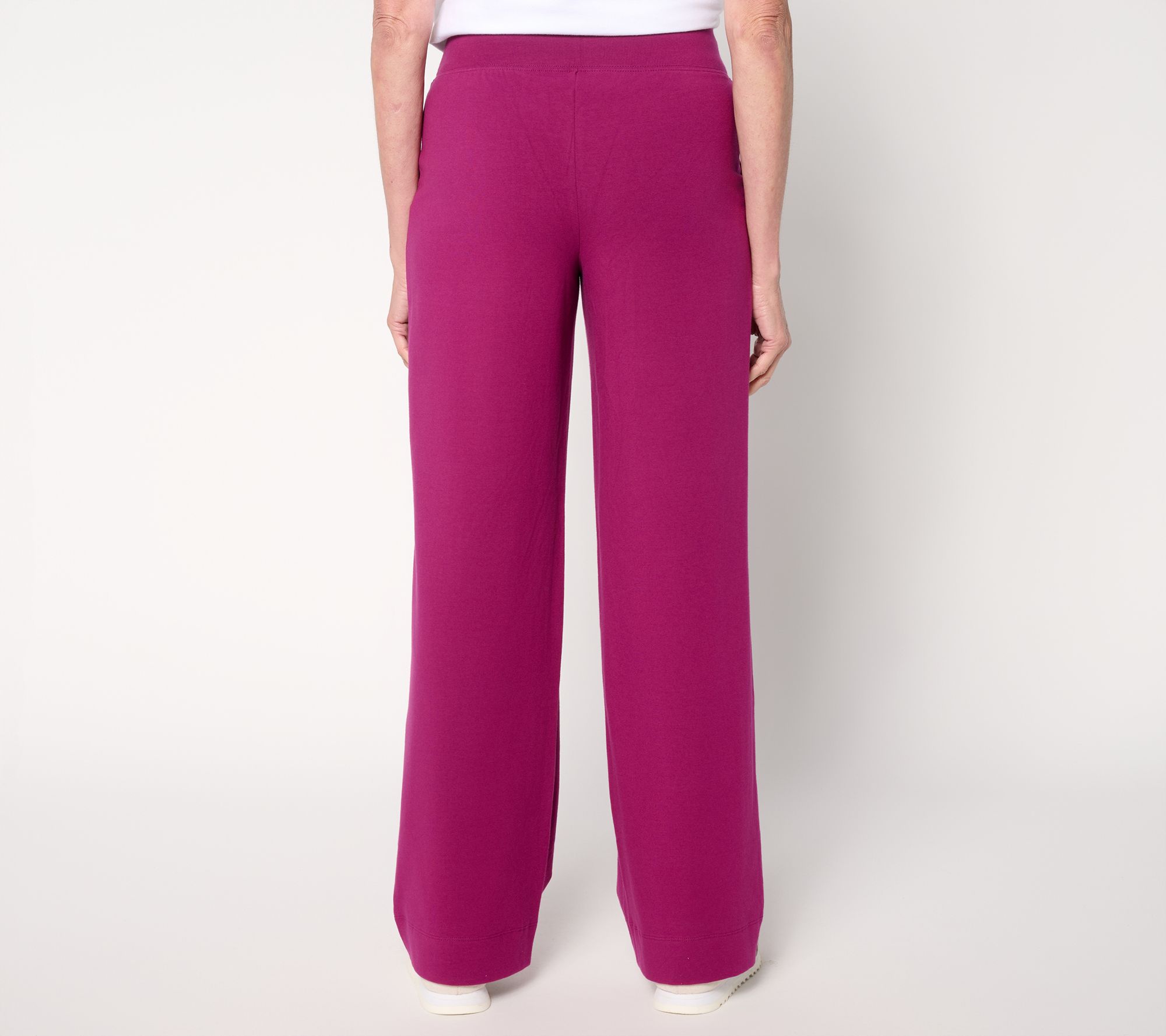 Denim & Co. Active Regular Duo Stretch Full Length Wide Leg Pants