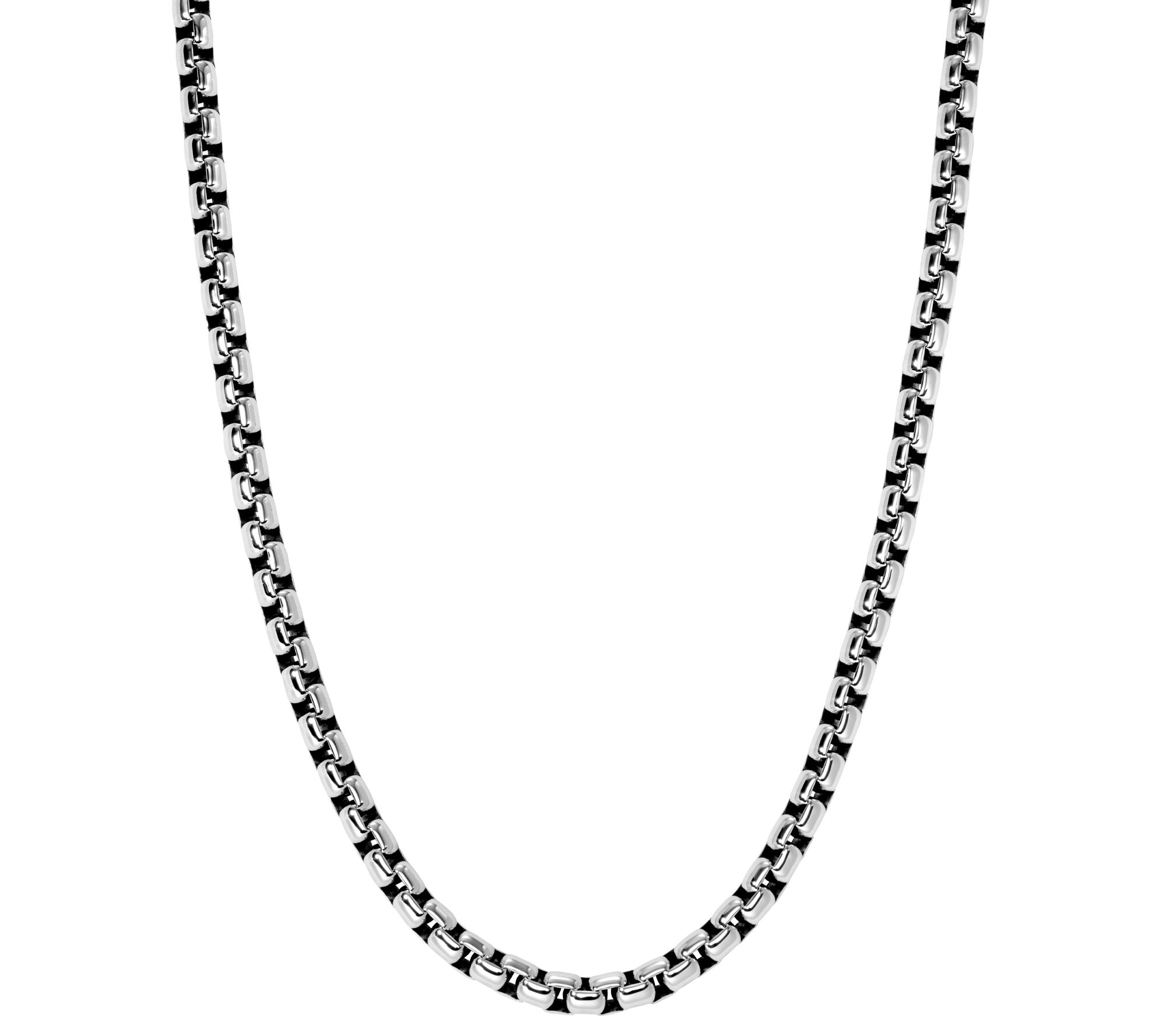 JAI Sterling Silver 5.3mm Box Chain 18