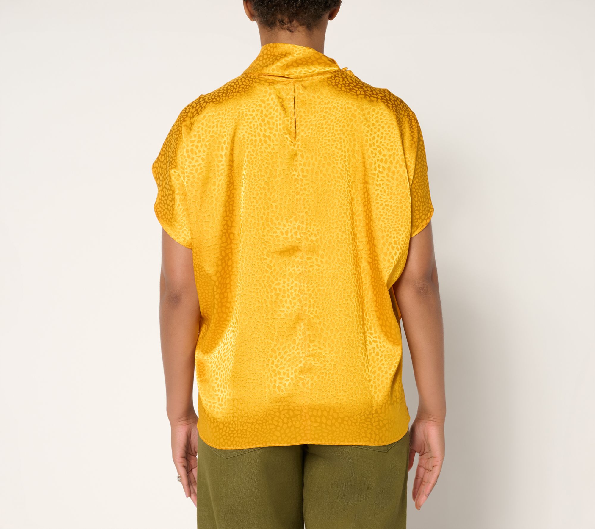 Carla Rockmore Collection Draped Jacquard Blouse