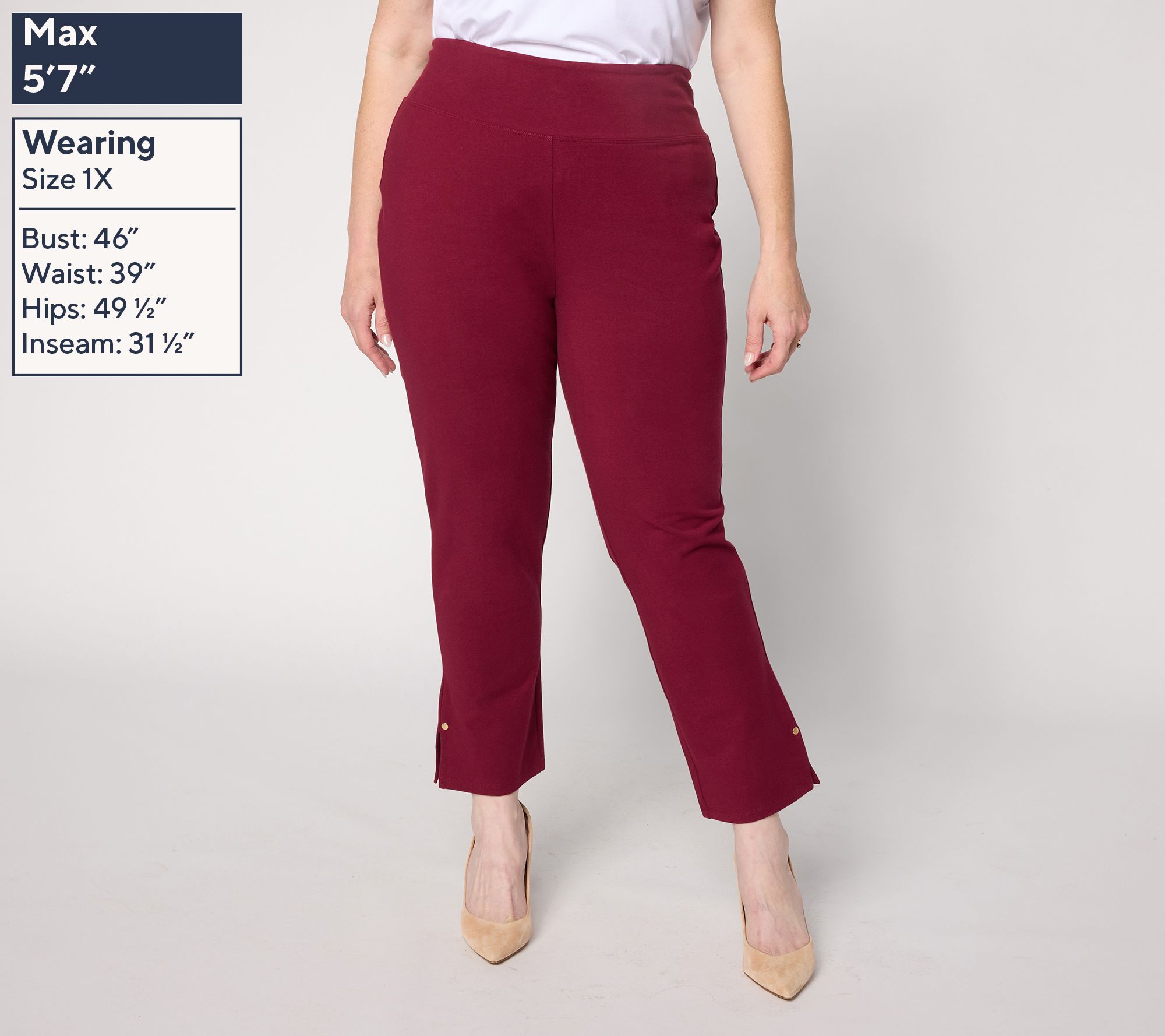 Women with Control Regular 86/14 Straight Leg Ankle Pants