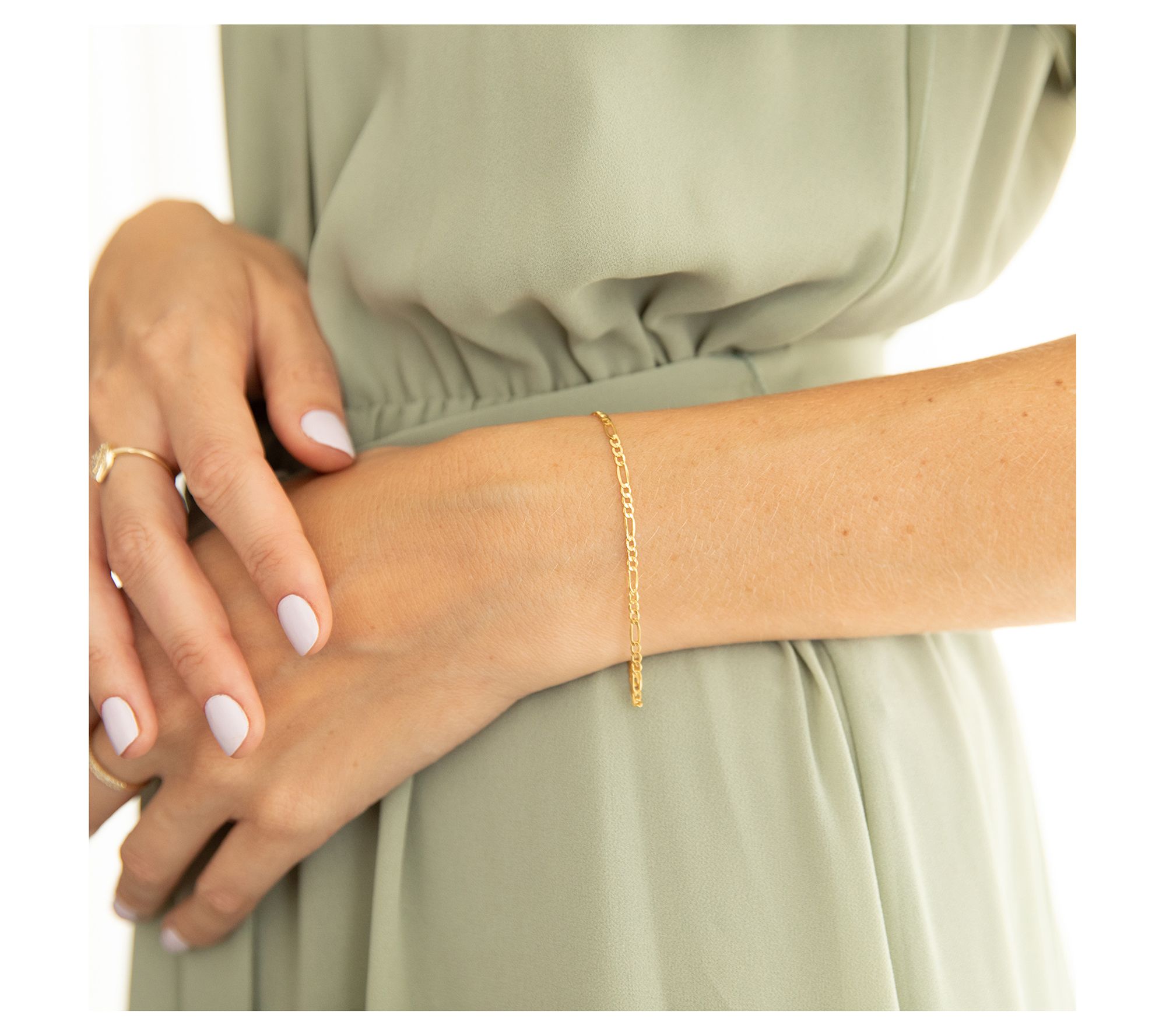 Adi Paz 14K Gold Figaro Chain Bracelet