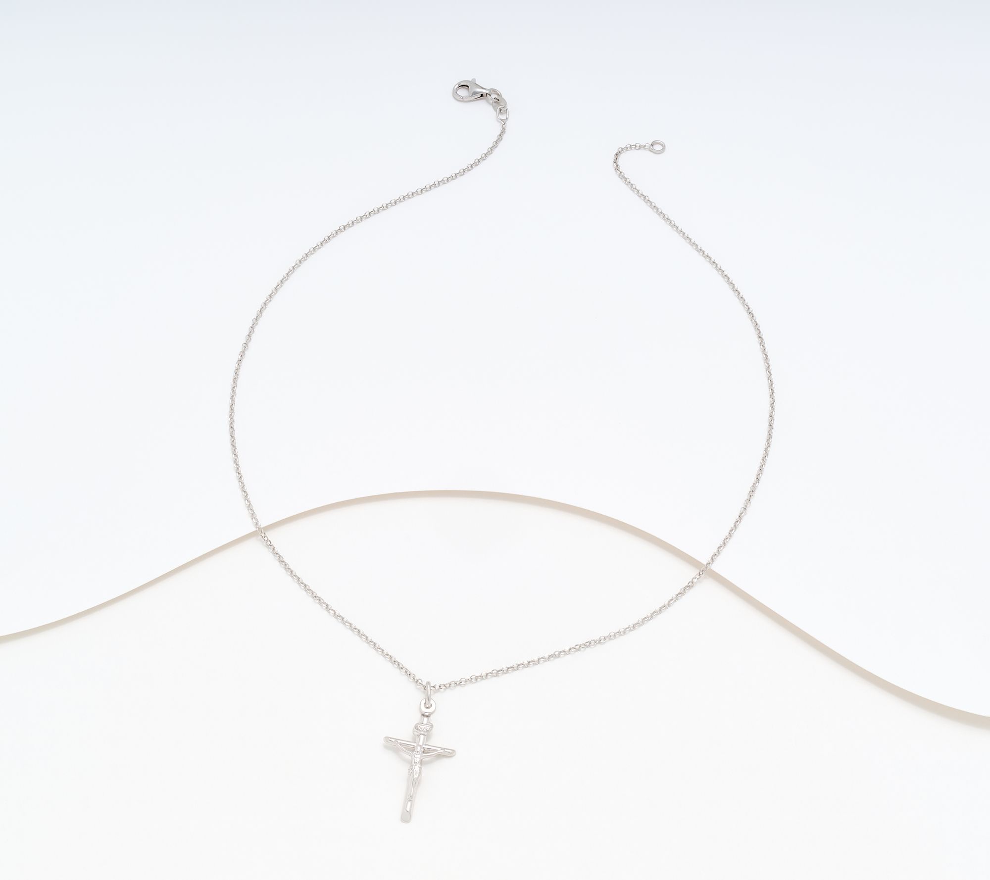 Or Paz Sterling Silver Jesus Cross Pendant Necklace