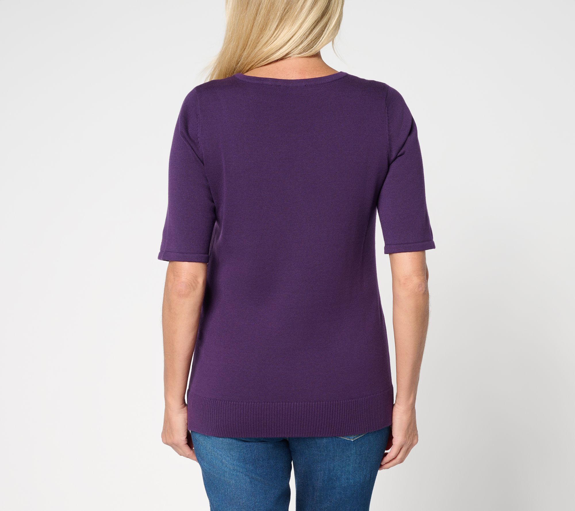 Brandis Dress Out Loud Elbow Sleeve Sweater Shell