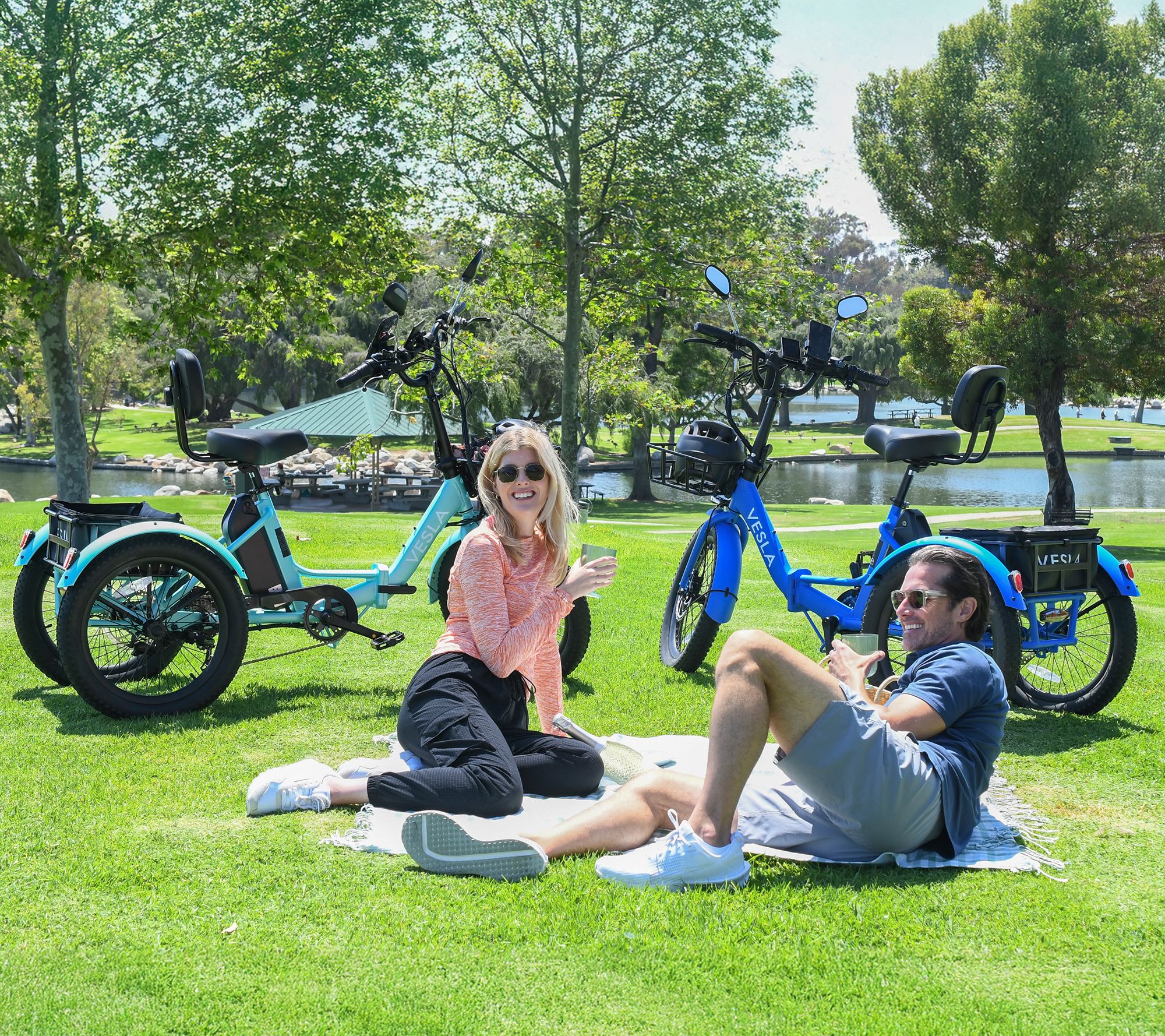 Vesla Folding Low-Step 750W E-Trike w/16MPH Speed & Accessories