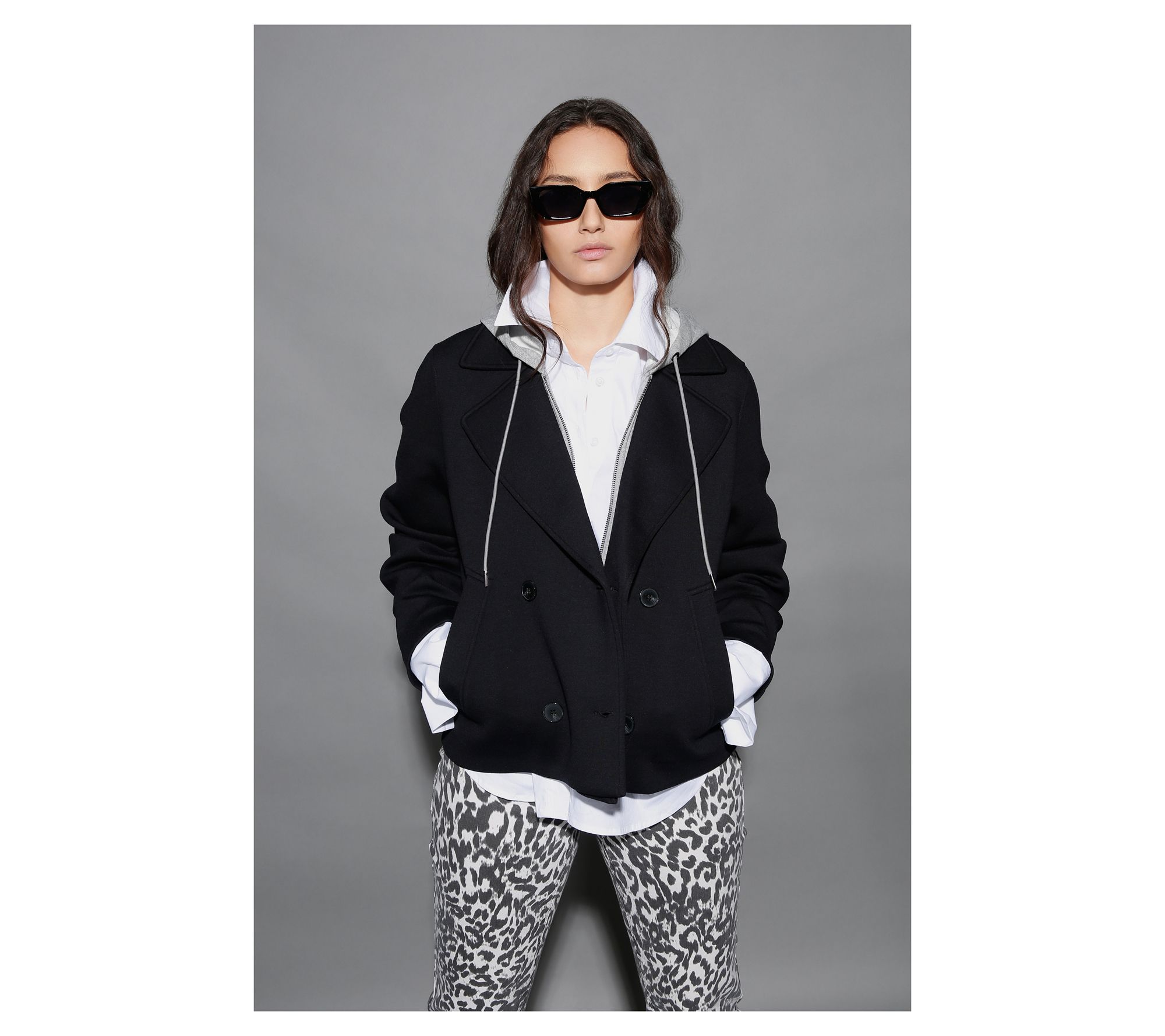 RM Studio x Rebecca Minkoff Kelly Peacoat w/ Removeable Hood