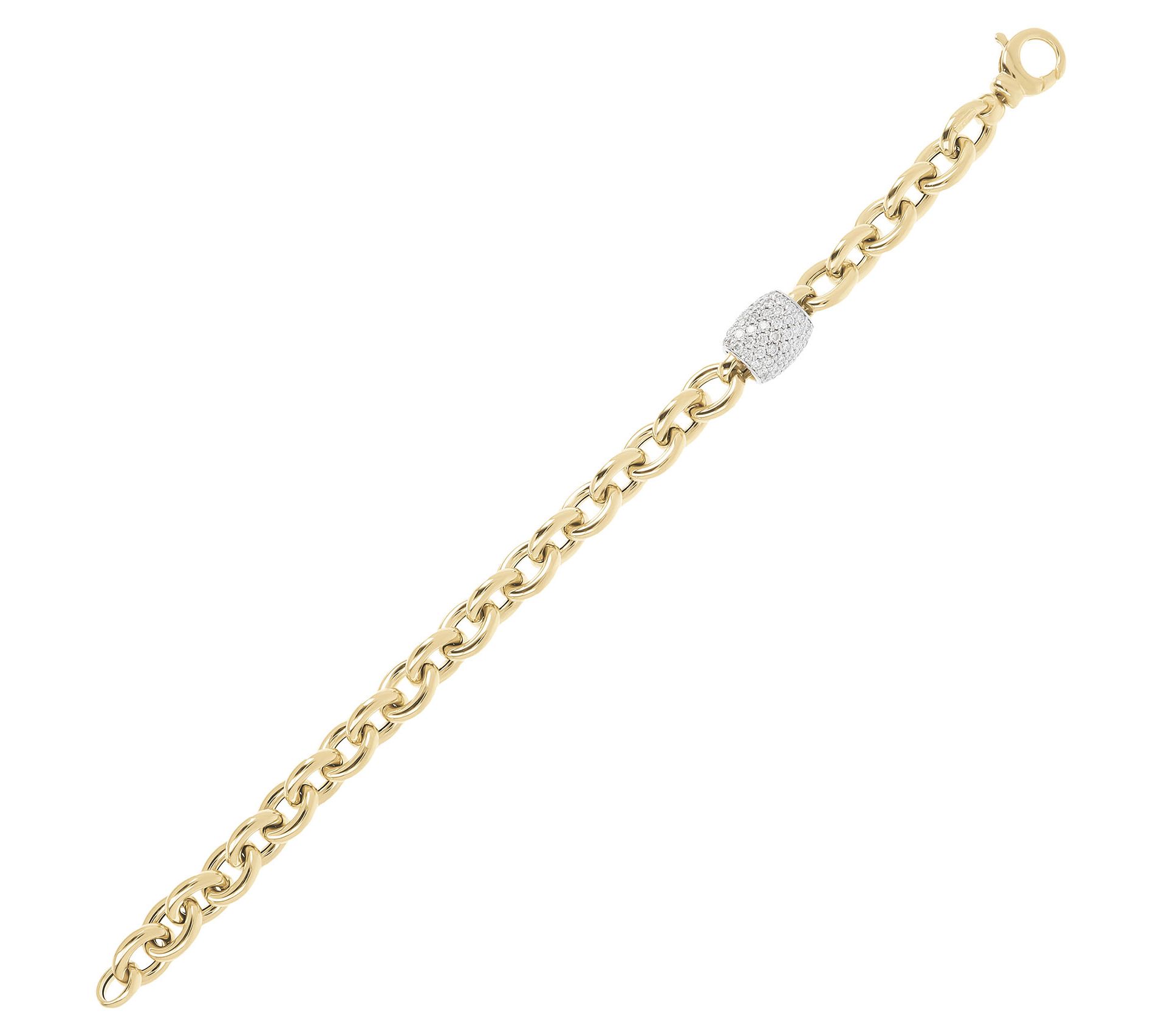 Alberto Milani 1.95 cttw Diamond Barrel Bracelet, 14K, 12.1g
