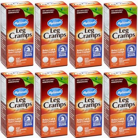 8 Pack Hylands Leg Cramps Quinine, Lower Back u0026 Legs, Homeopathic - 800 Tablets