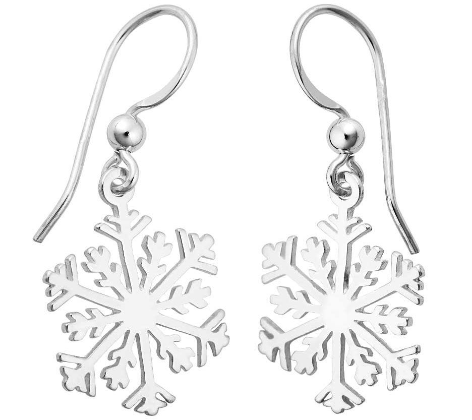 Sterling Silver Snowflake Earrings